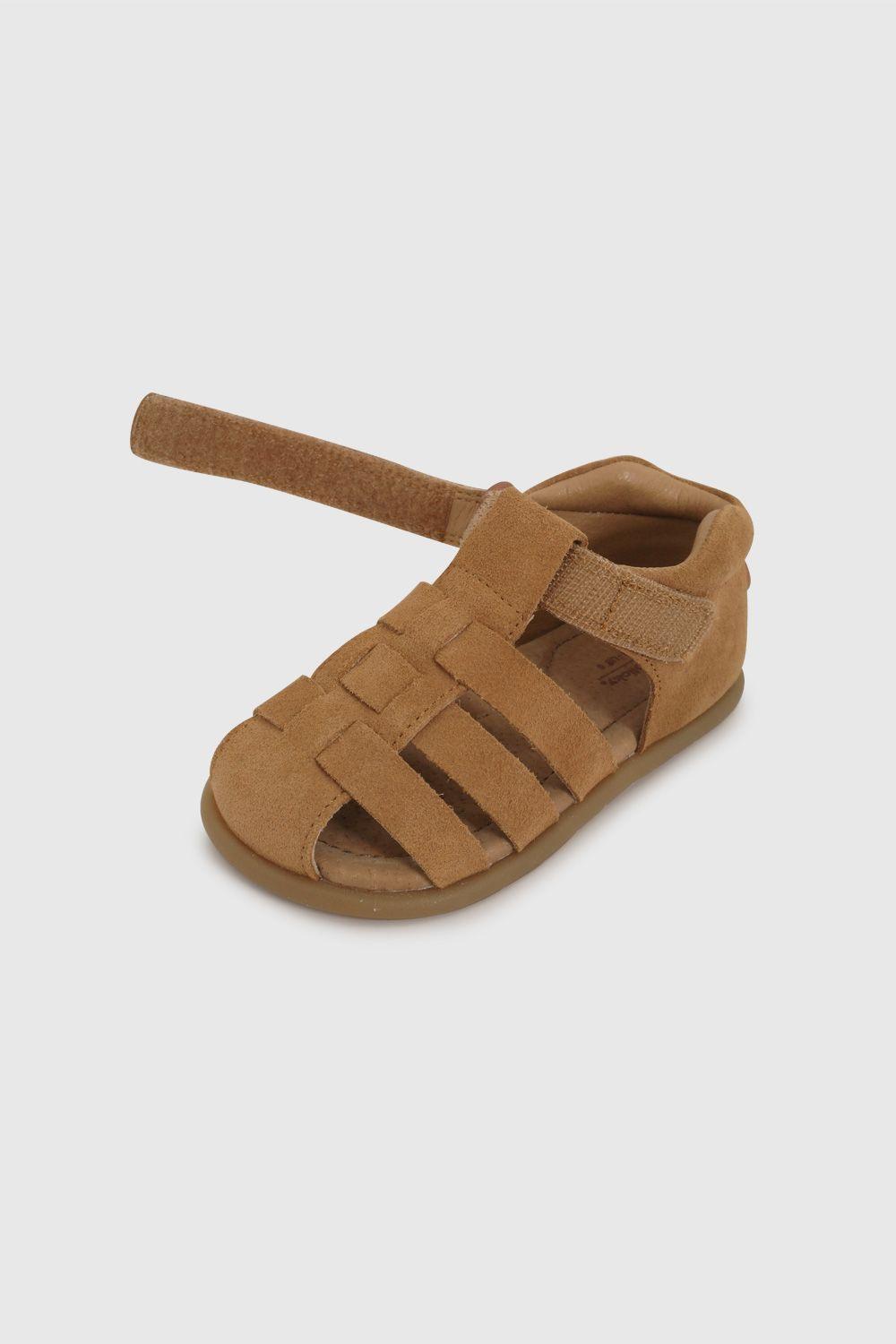 Sandalia Cangrejera  de Cuero Café 33100172V26-5