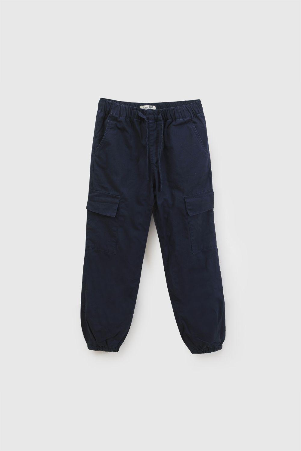 Pantalón jogger cargo niño azul 3/4A a 12/13A-0