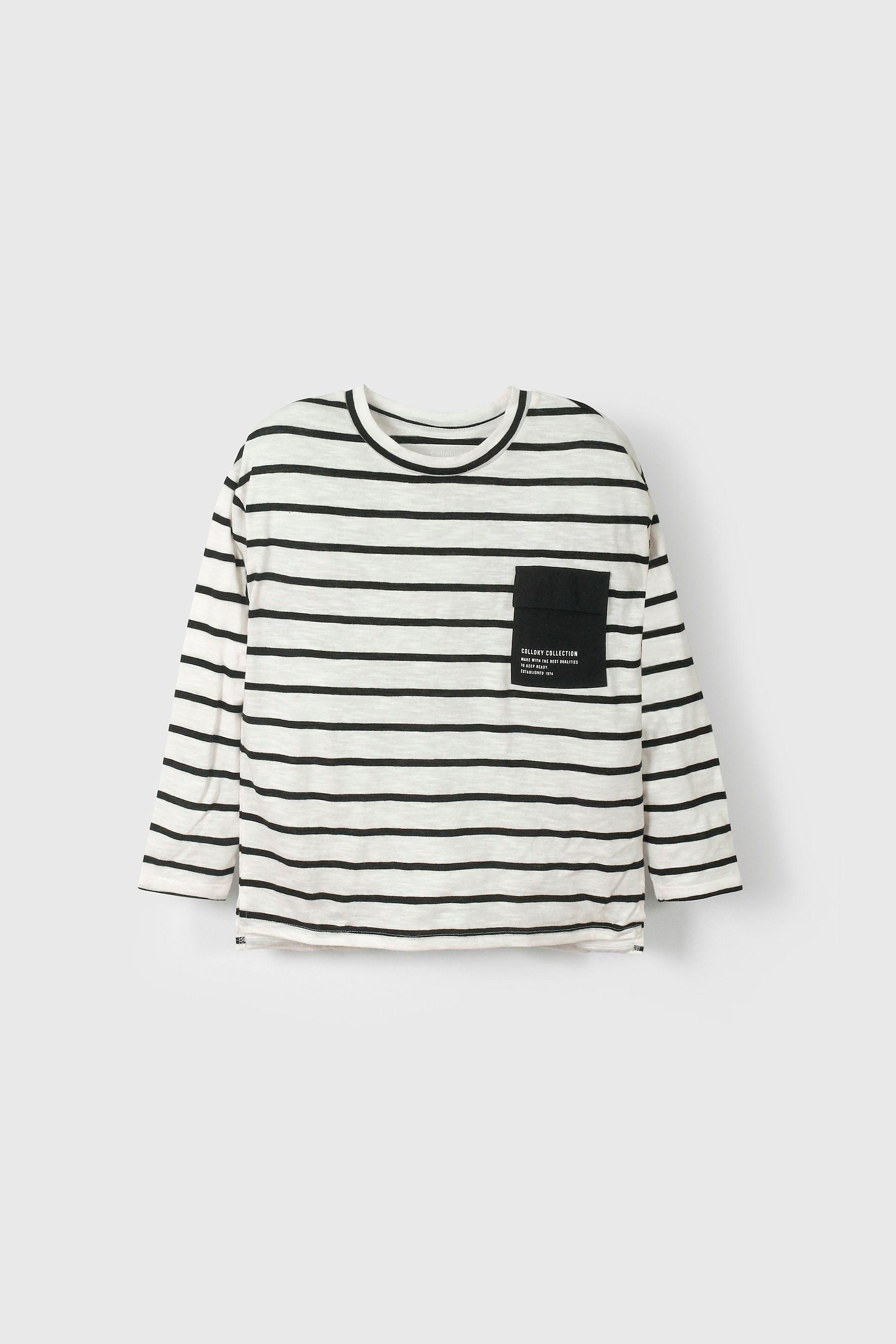 Polera a rayas niño, estilo y comodidad-0