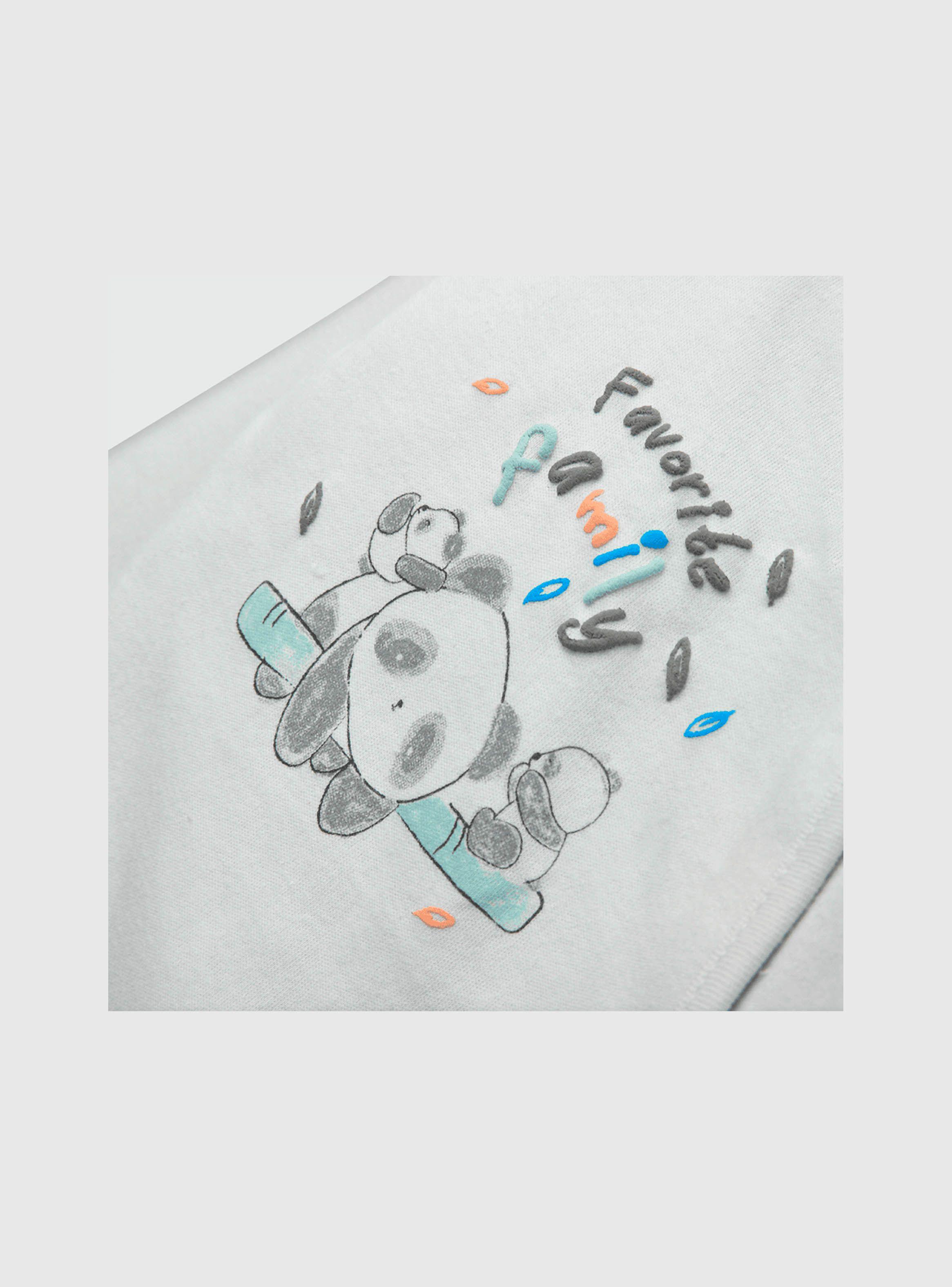 Osito De Bebe Niño Panditas Gris (0 A 9 Meses) Colloky-2