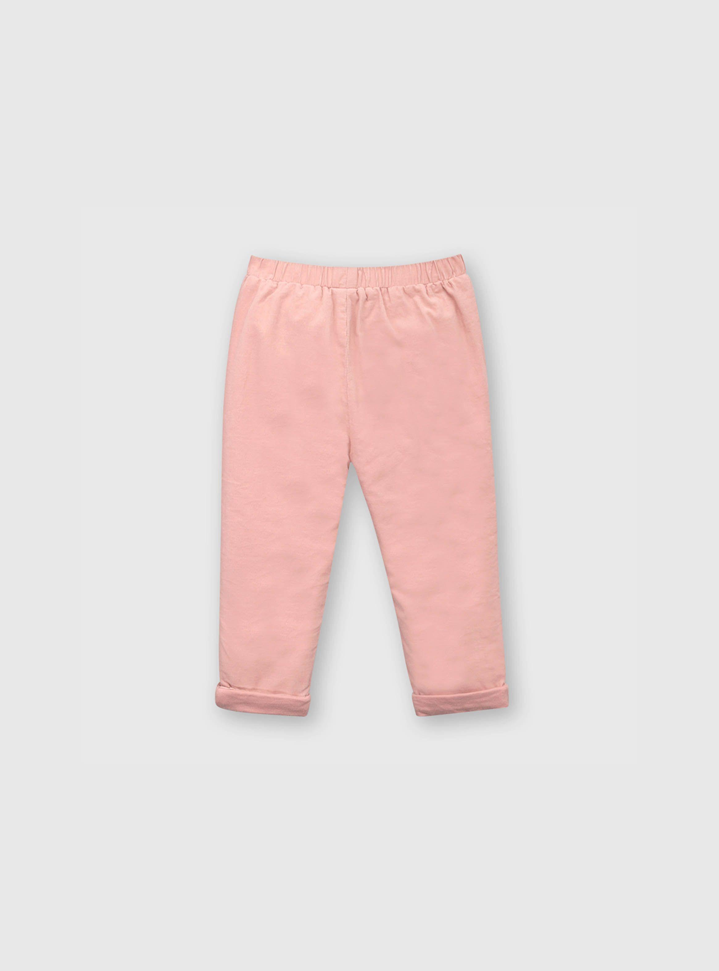 Pantalón Bebé Niña Cotele Rosado (3 A 36 Meses) Colloky-1