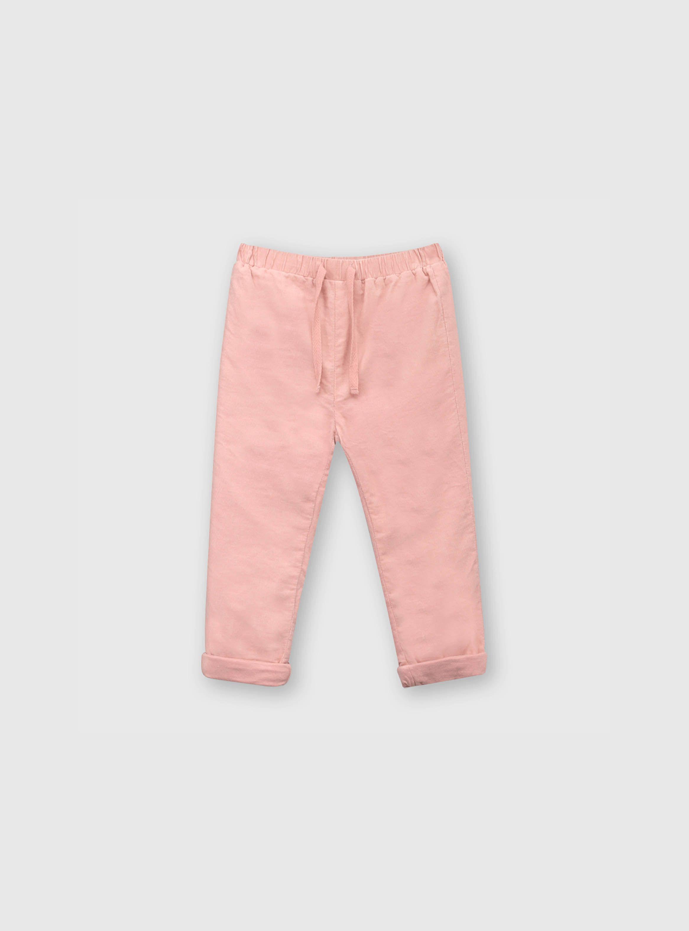 Pantalón Bebé Niña Cotele Rosado (3 A 36 Meses) Colloky-0