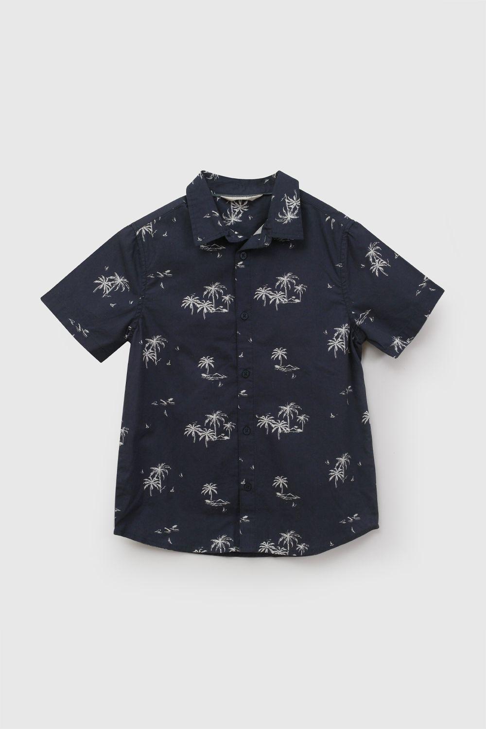 Camisa Popelina Celeste Niño 3-4A a 12-13A Colloky-0