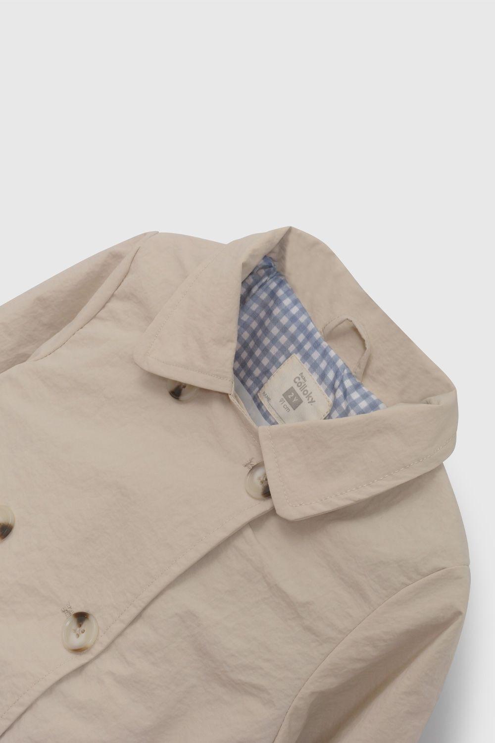 Chaqueta Beige Con Gorro De Niña CQNY0477V26-3