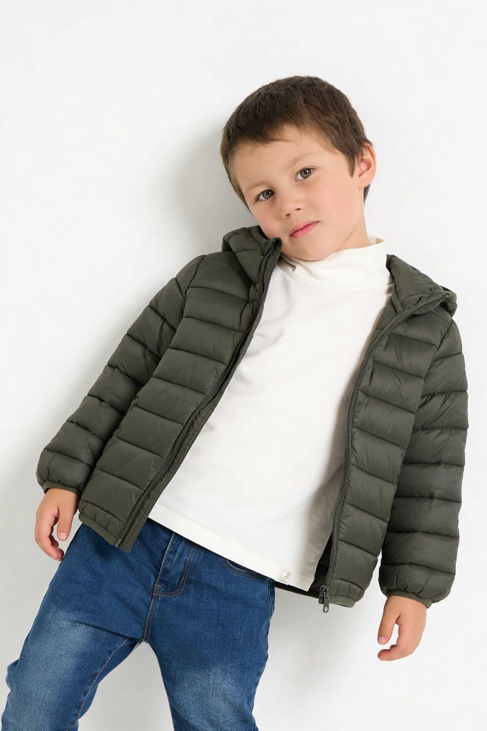 Parka con gorro niño verde 6/9M a 4/5A-1