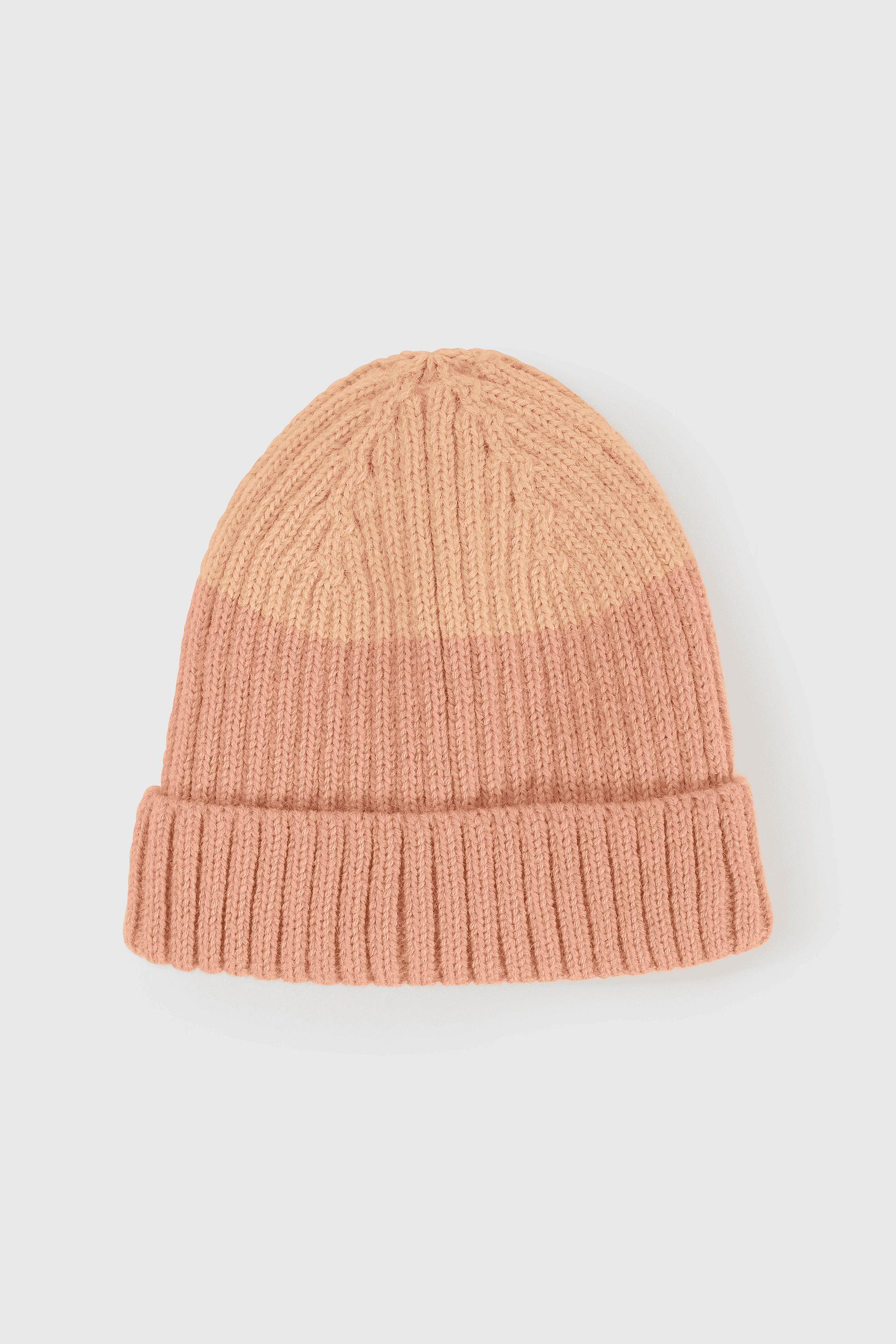 Gorro Tejido con Forro Bicolor Rosado-2