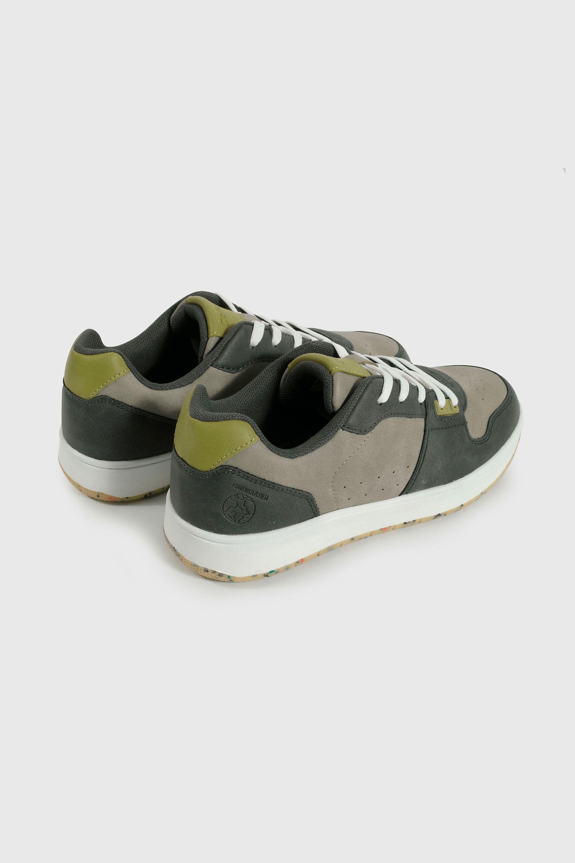 Zapatilla Lifestyle de Niño Gris Caña Baja con Cordón-4