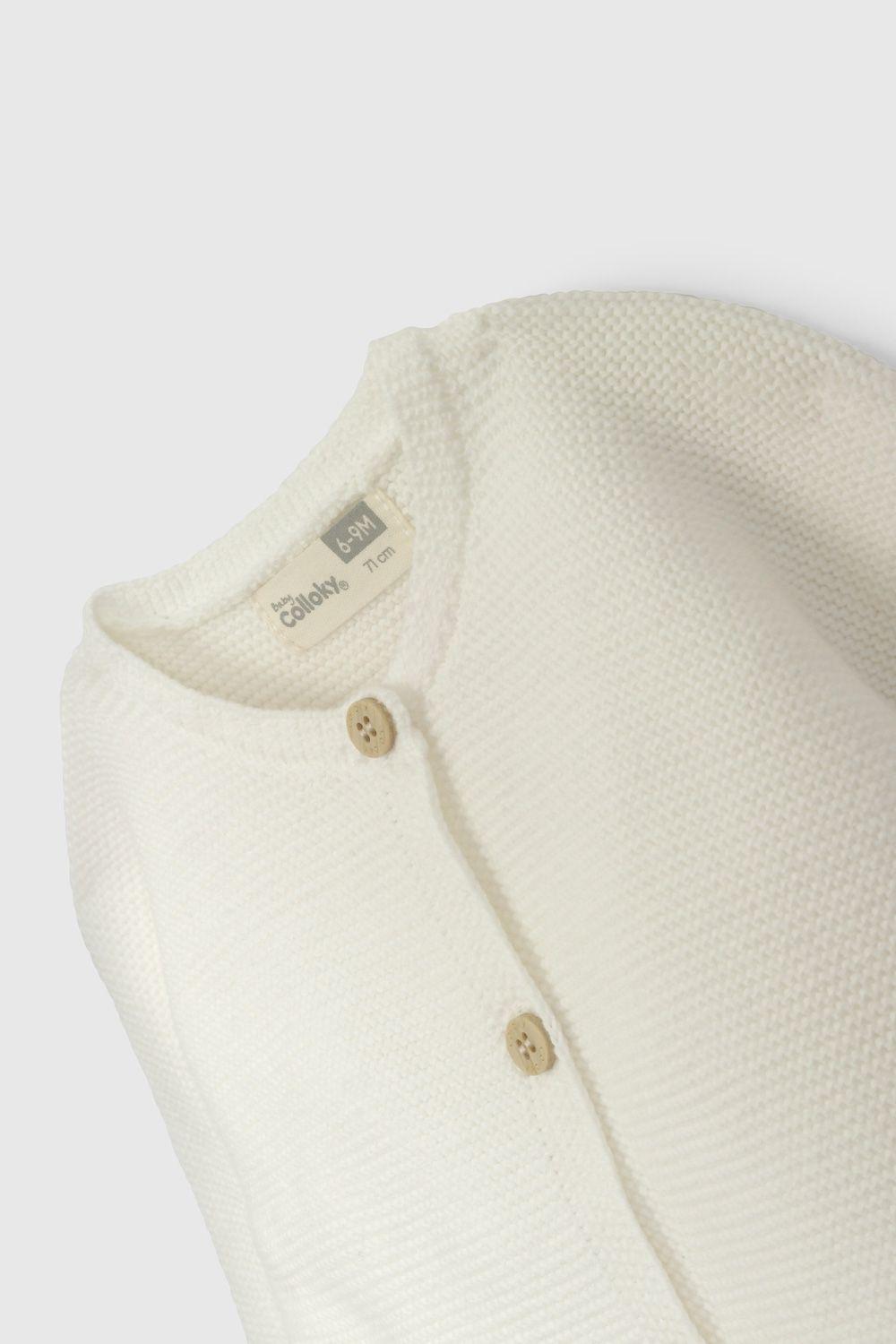 Chaleco Blanco Tejido Unisex CHLAU109V26-2