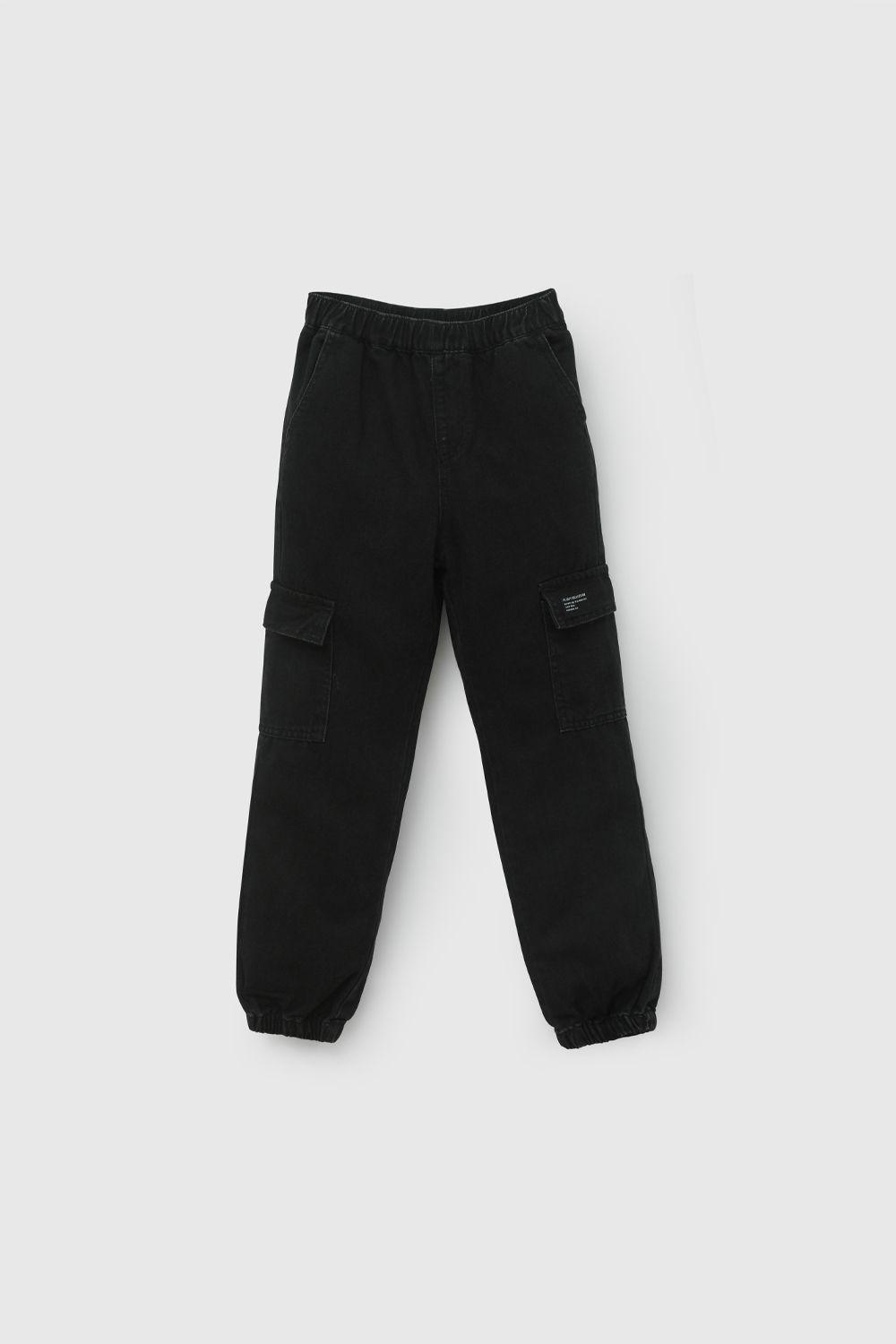 Jeans Negro Cargo De Niño JEME0702V26-0
