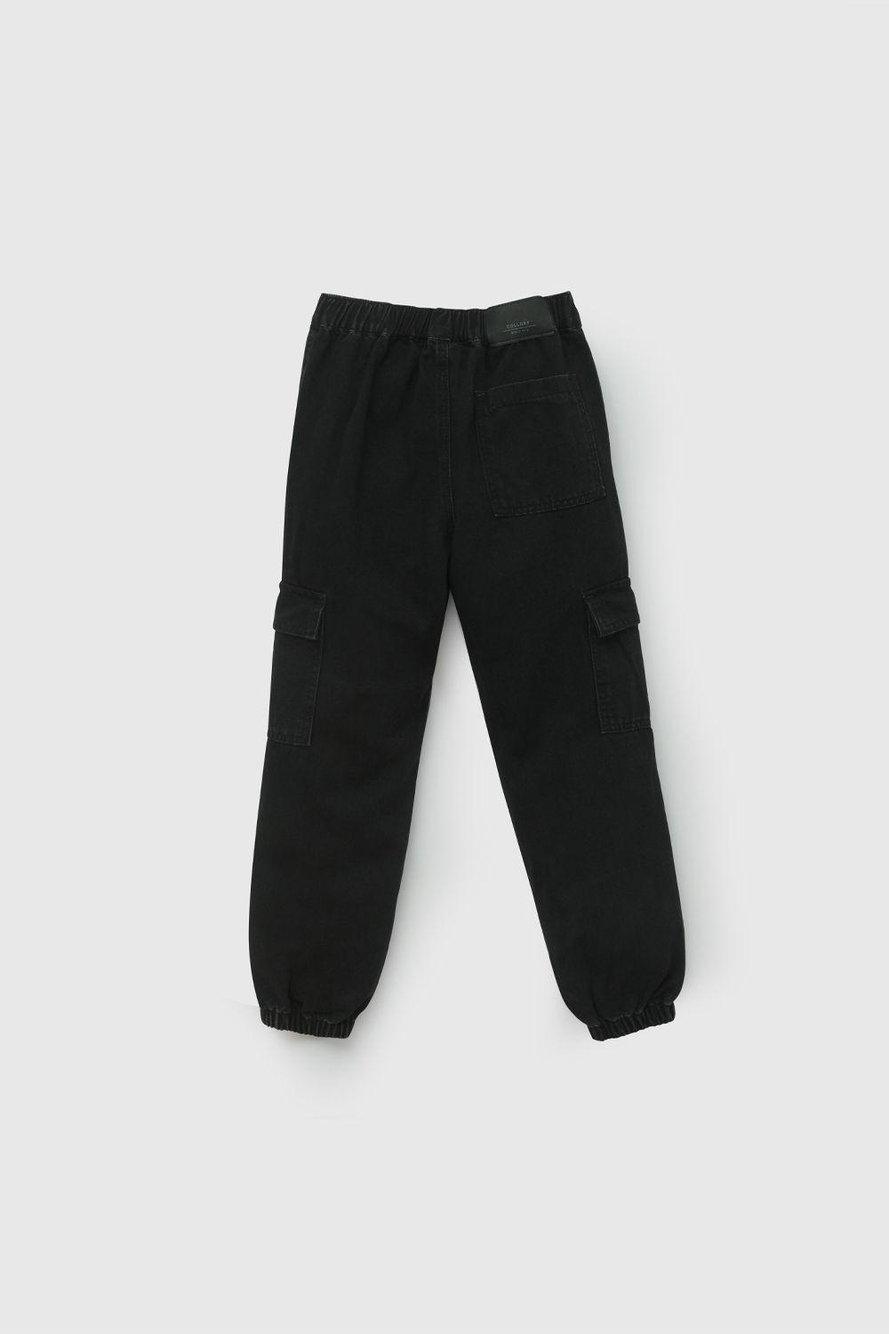 Jeans Negro Cargo De Niño JEME0702V26-1