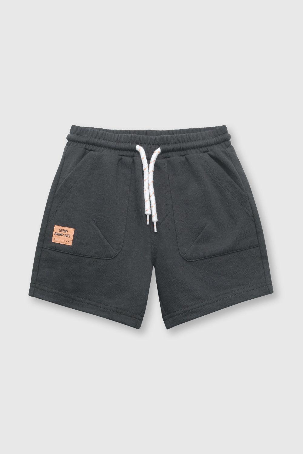 Bermuda de bebé niño liviano marengo (3 a 36 meses)-0