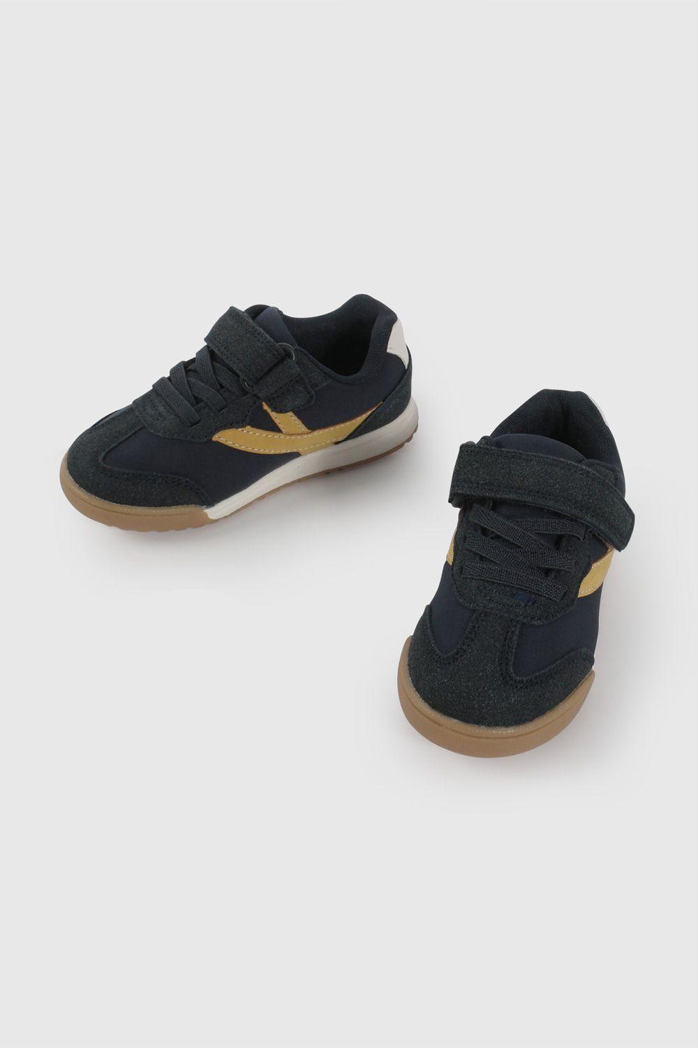 Zapatilla Urbana Azul y Mostaza 47290250V26-3