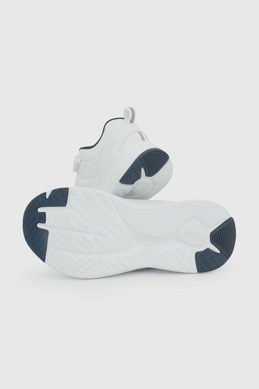 Zapato Escolar de Niño Blanco con cierre de Velcro-2