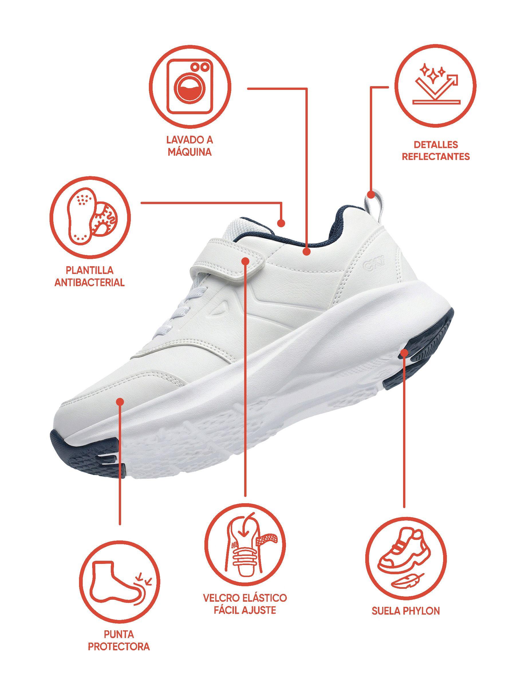 Zapatilla Escolar Blanca 7280 Colloky-1