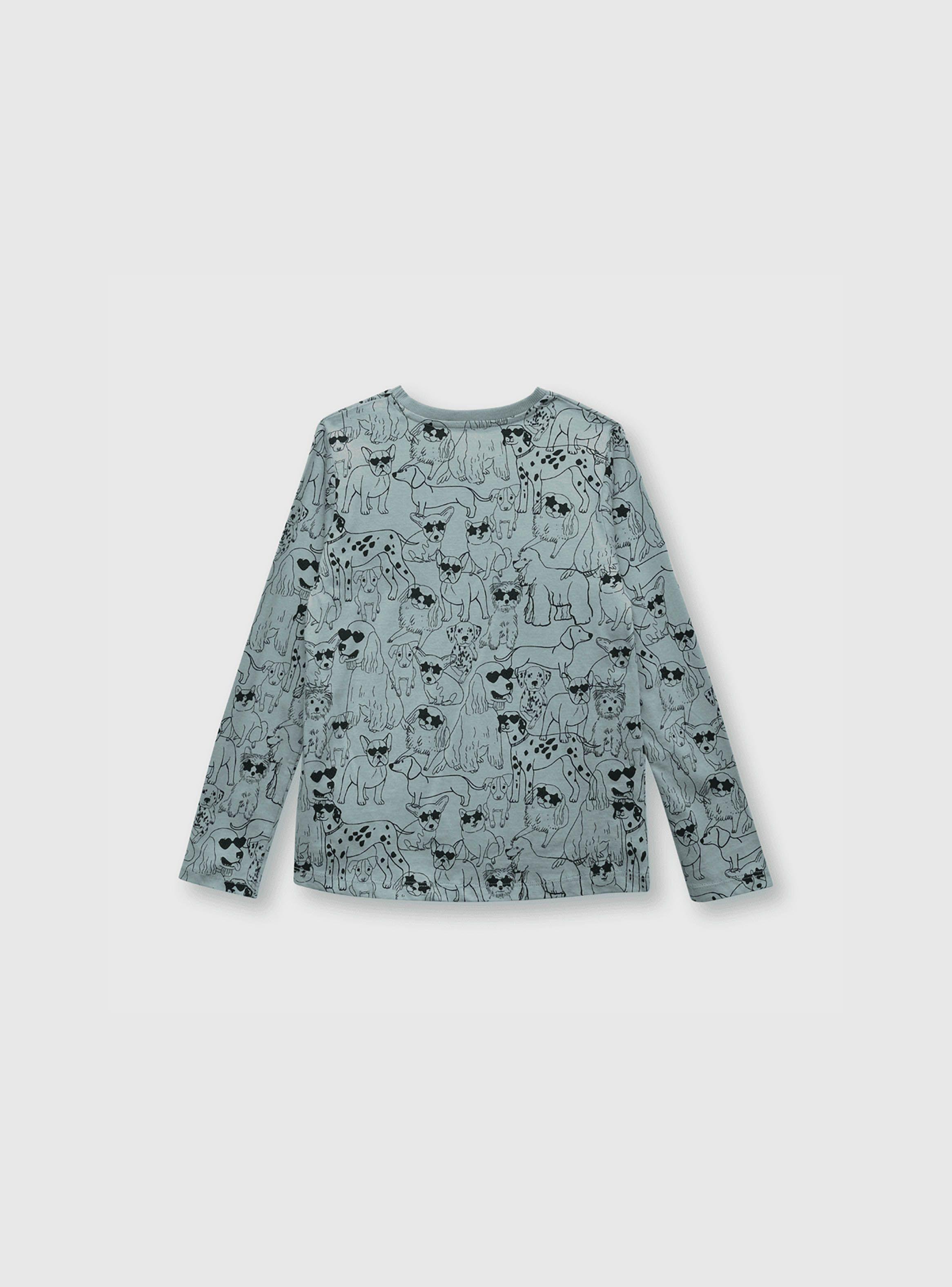 Polera De Niña Perros Verde (2 A 12 Años) Colloky-1