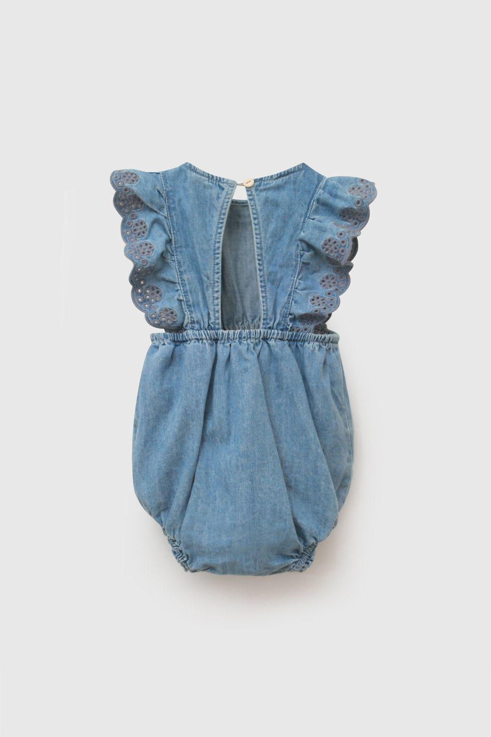 Entero mezclilla niña denim 0-3M a 9-12M-2