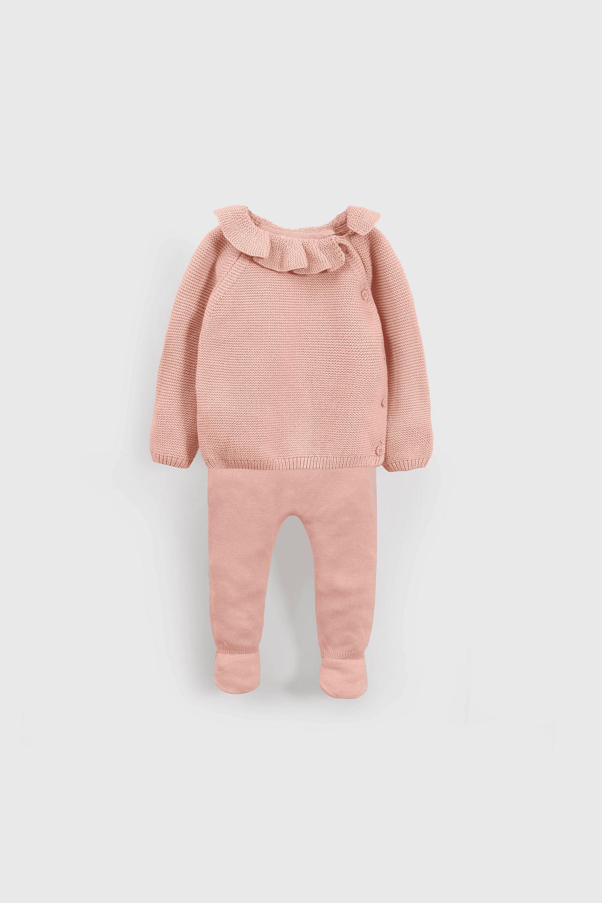 Conjunto Tejido Rosado-0