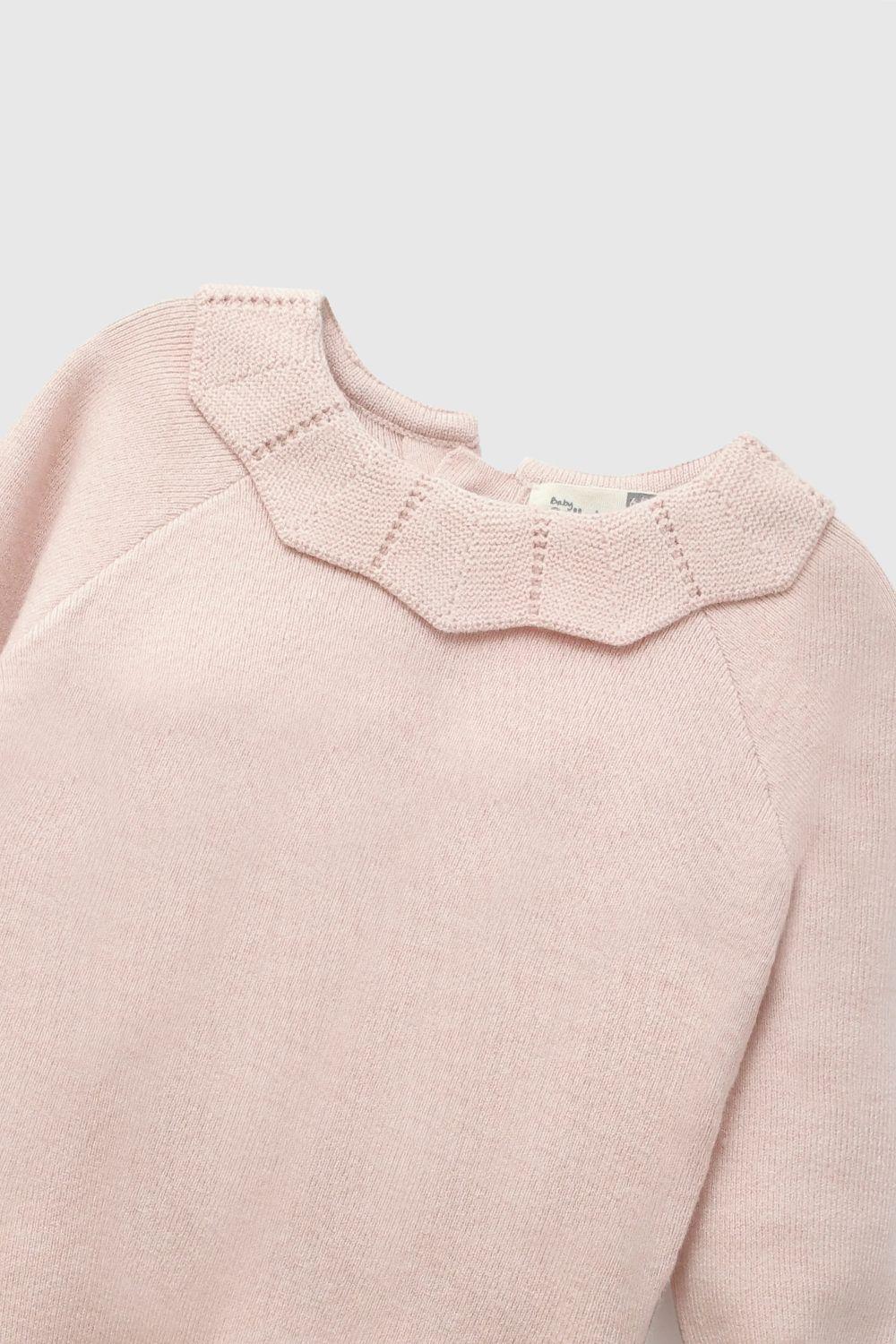 Conjunto Tejido Rosa Viejo Niña Rn a 6-9M Colloky-4