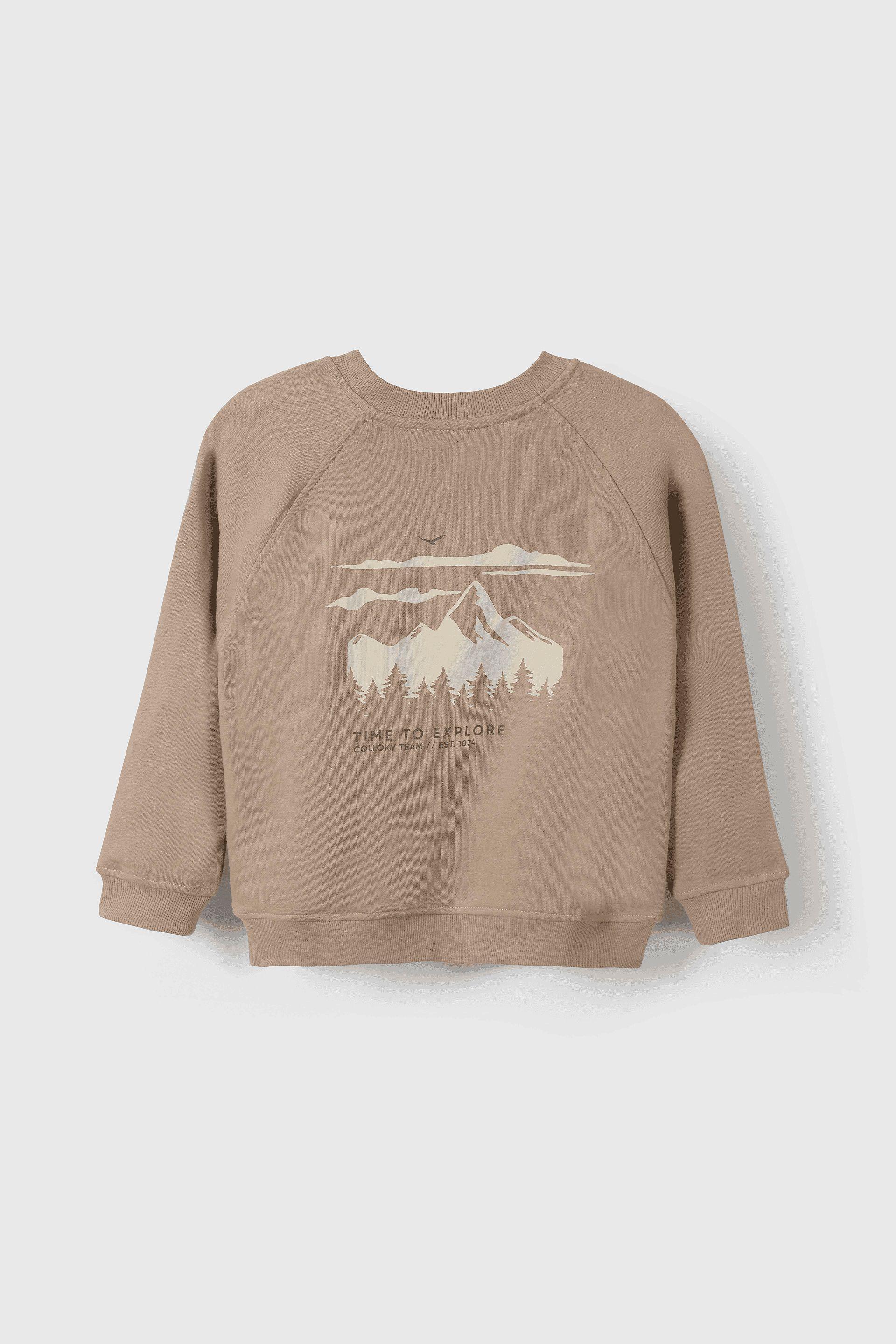 Polerón café para niños, suave y cómodo-1