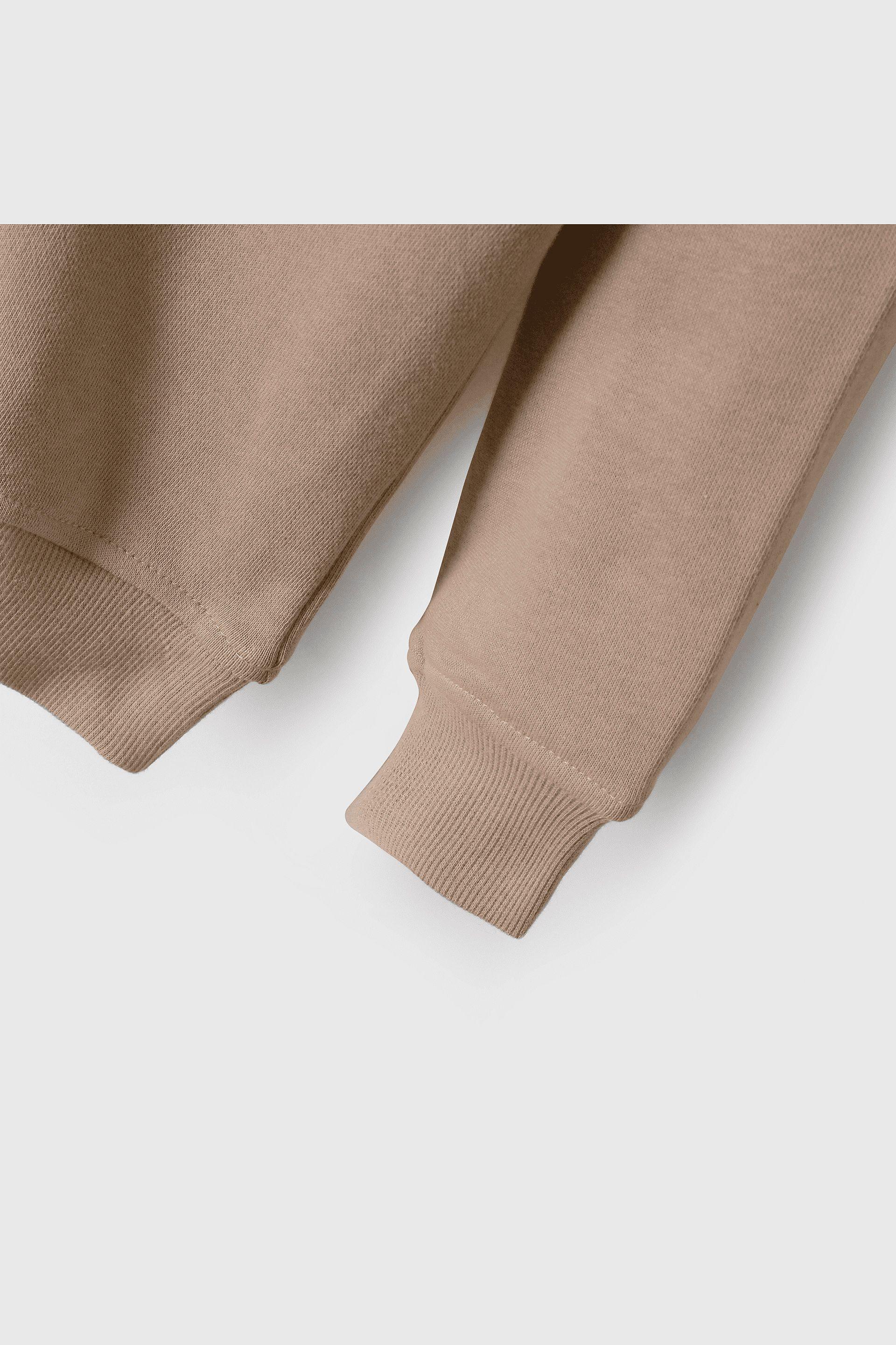 Polerón café para niños, suave y cómodo-3