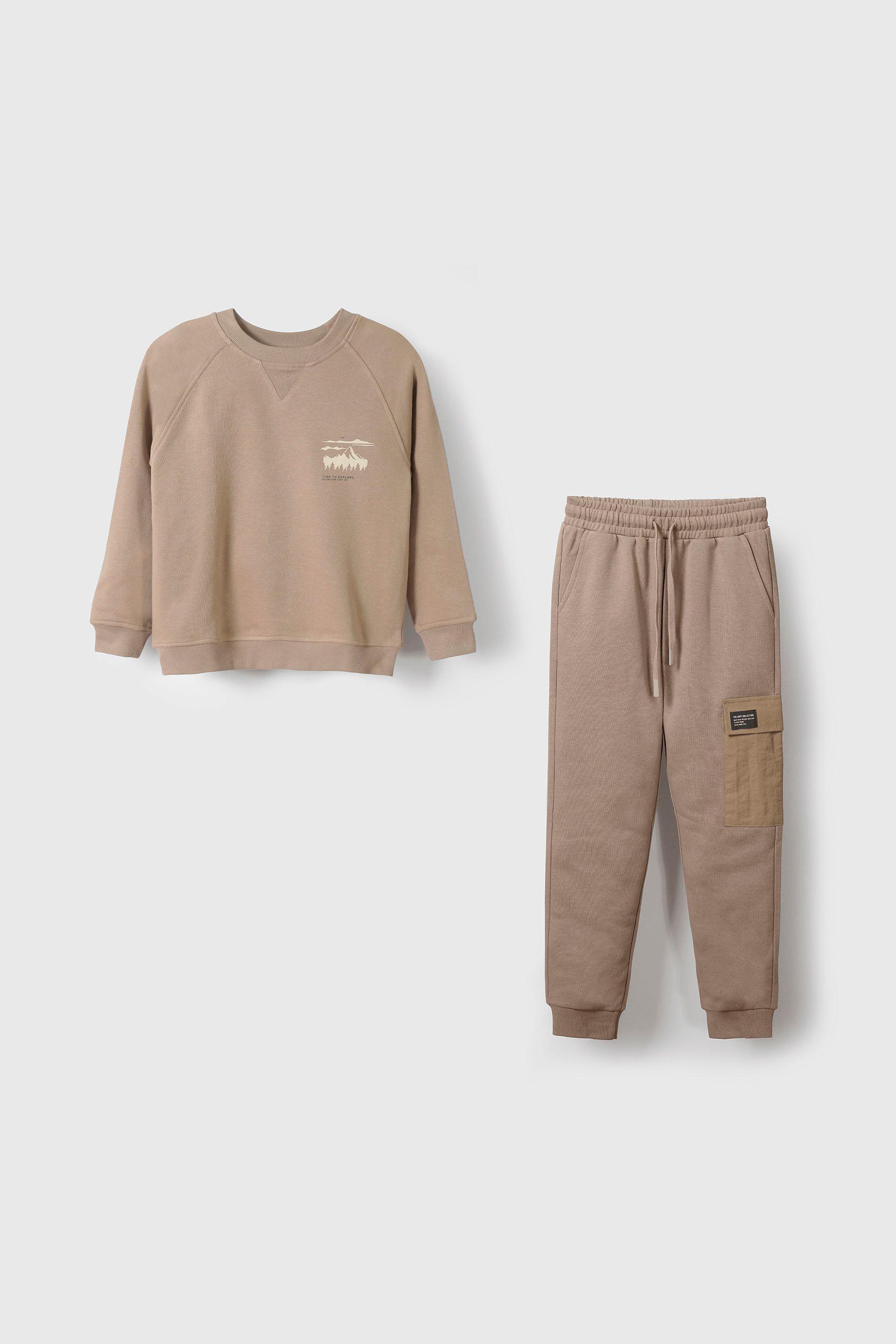 Polerón café para niños, suave y cómodo-4