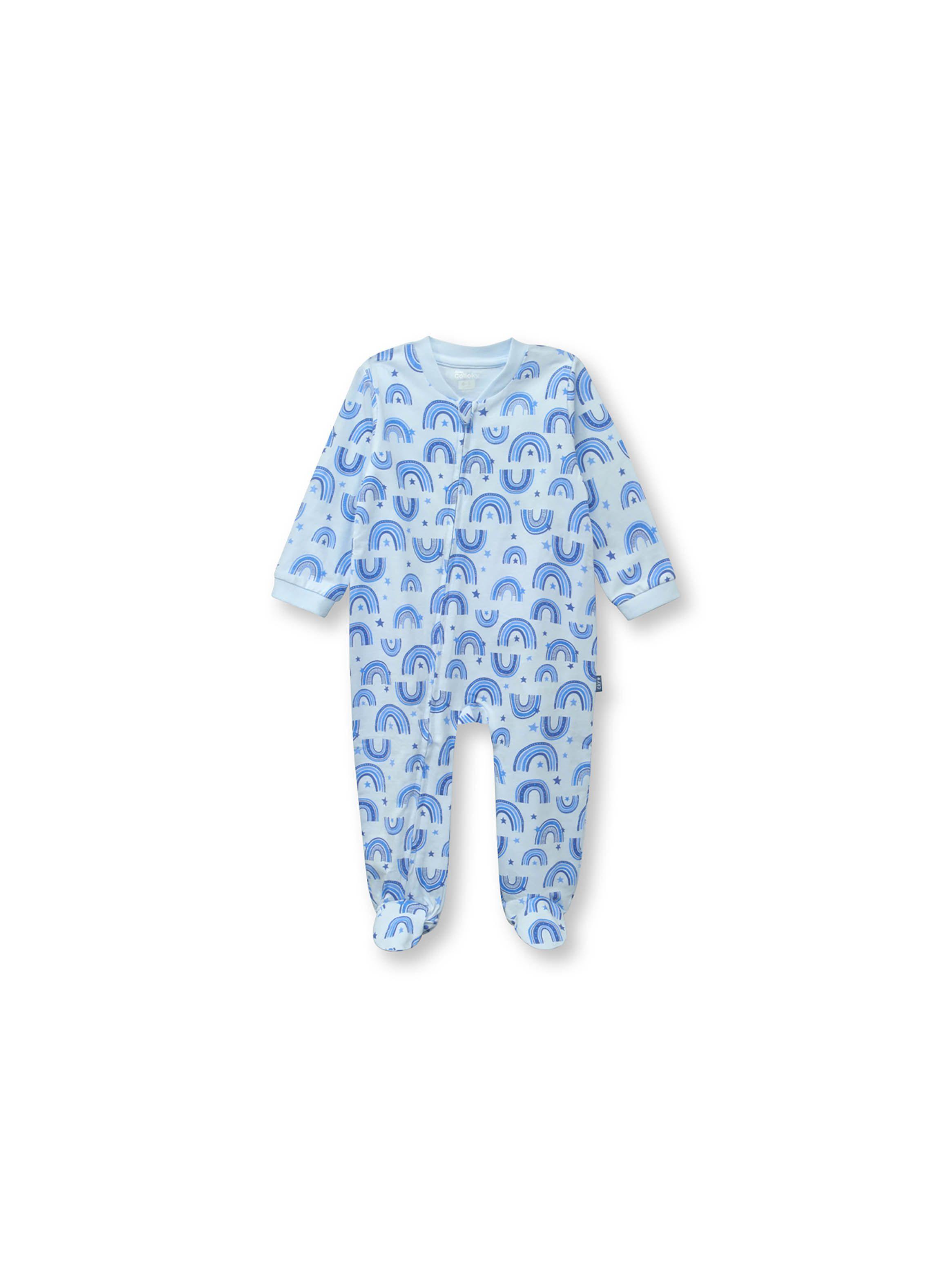 Pijama de bebé niño entero celeste (0 a 24 meses)-1