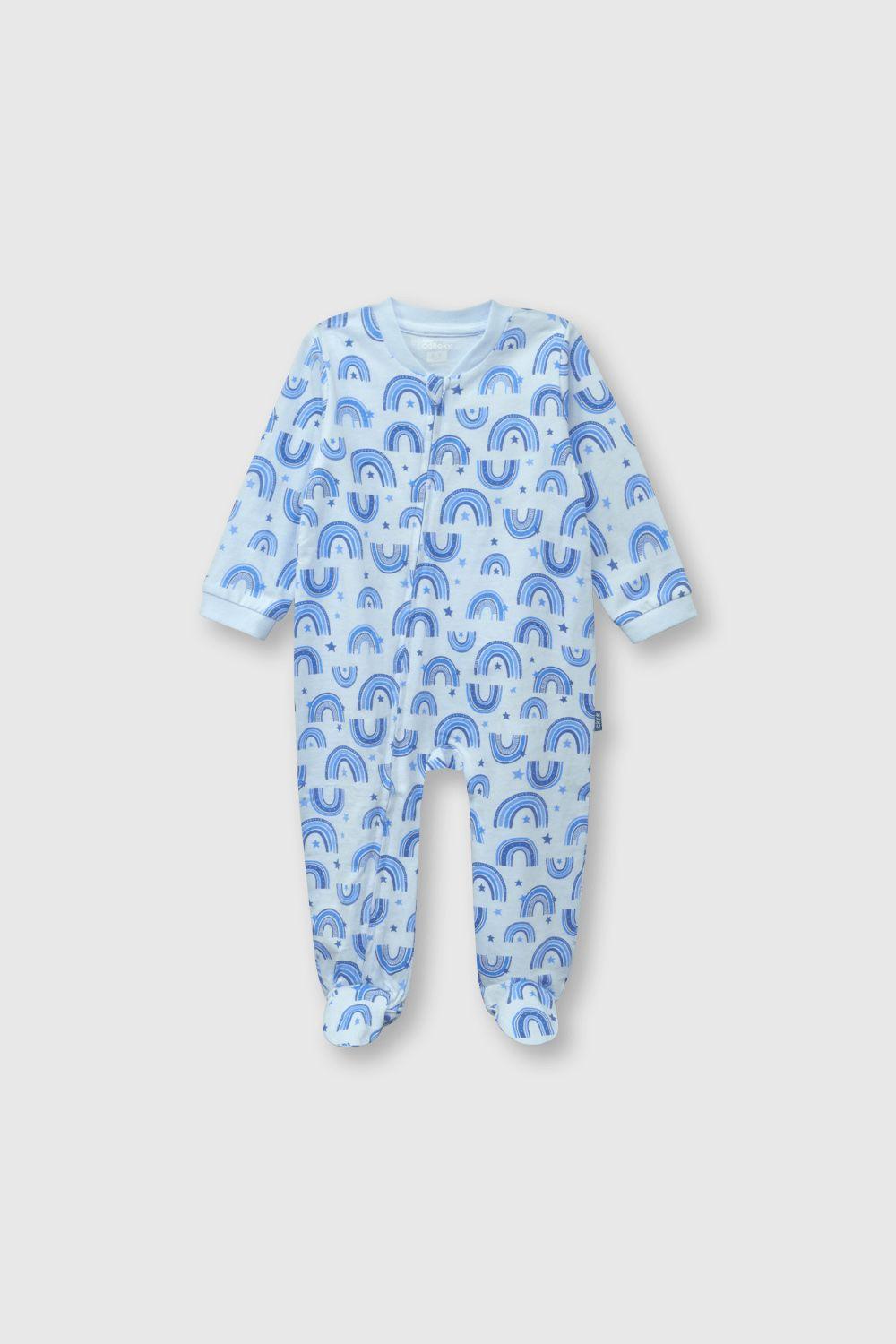 Pijama de bebé niño entero celeste (0 a 24 meses)-0