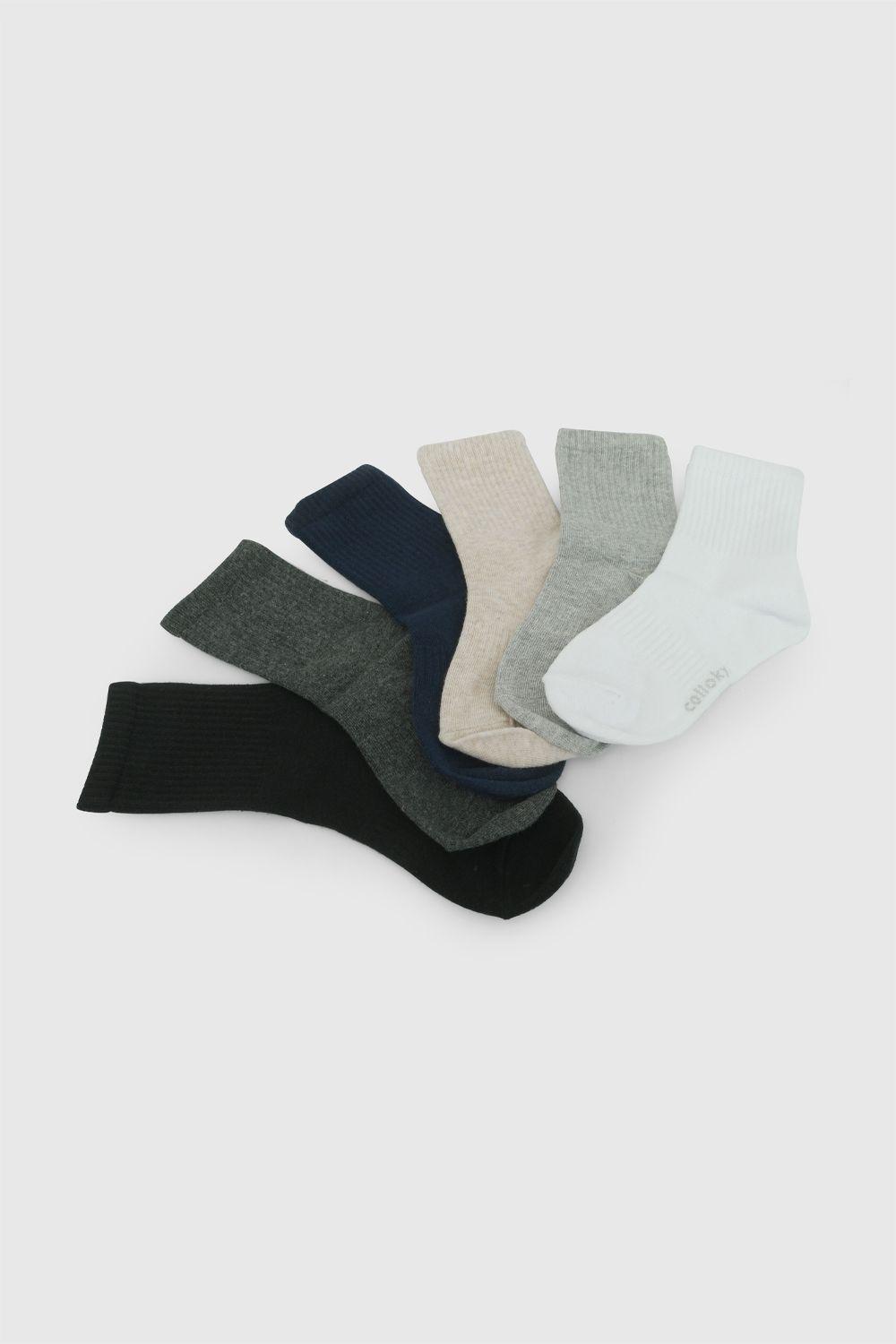 Pack 6 Calcetin 3/4 Punto Suave Y Resistente Multicolor Niño 3/4A a 9/12A Colloky-2