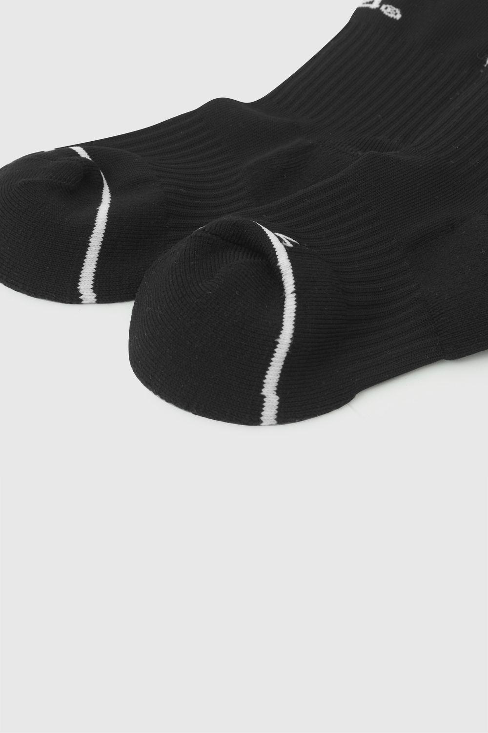 Calcetin Futbol Algodón Negro Unisex 3/4A a 9/12A Colloky-1