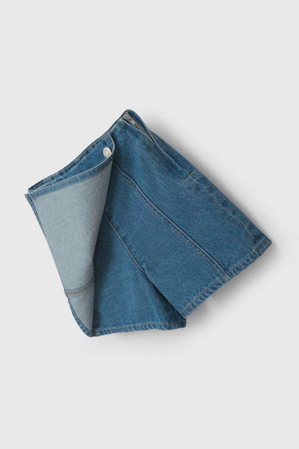 Falda Short Jeans Azul De Niña FAME0250V26-2