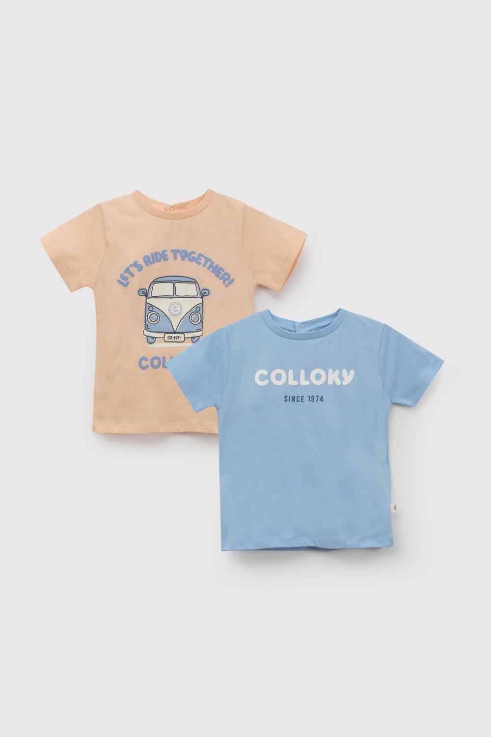 Polera Bipack Multicolor Niño 6-9M a 4-5A Colloky-0