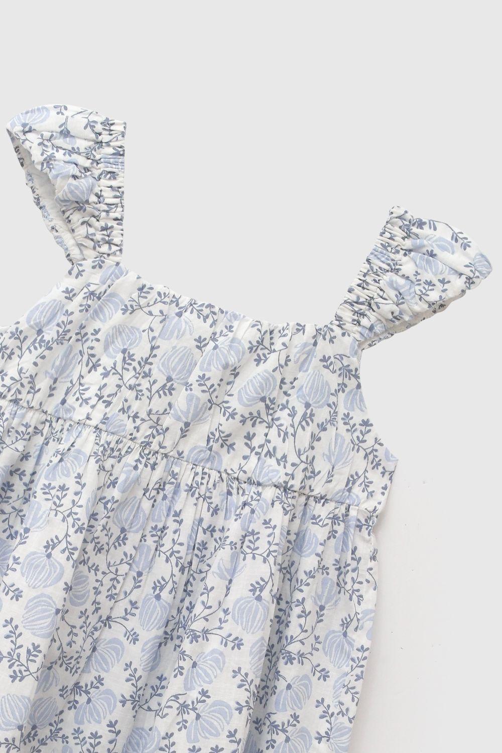 Vestido Viscosa Celeste Niña 3-4A a 12-13A Colloky-3