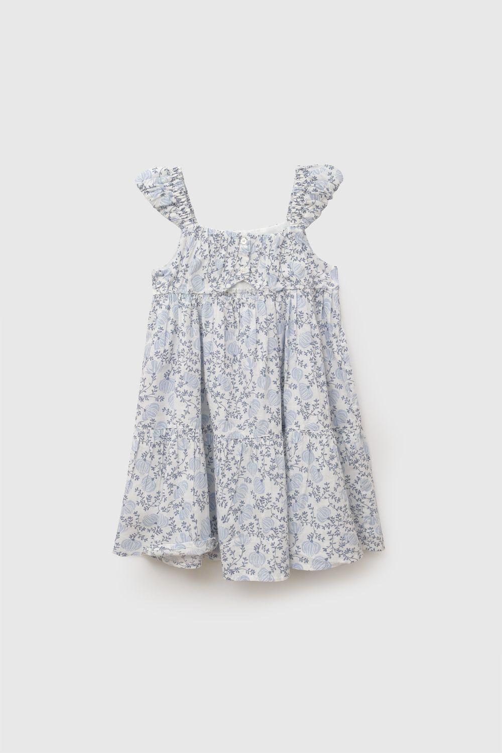 Vestido Viscosa Celeste Niña 3-4A a 12-13A Colloky-2