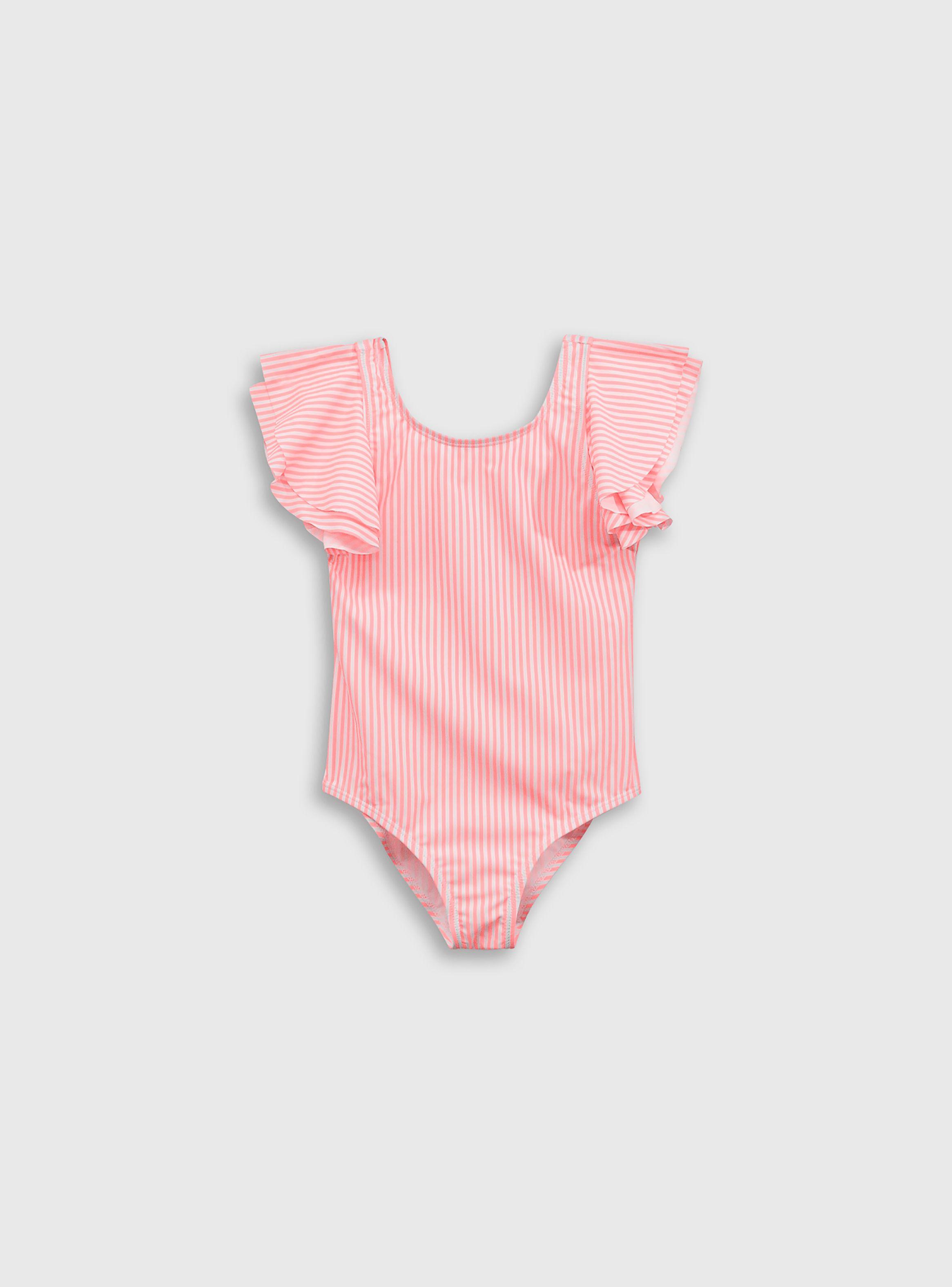 Traje de Baño Naranajo con Rayas-1