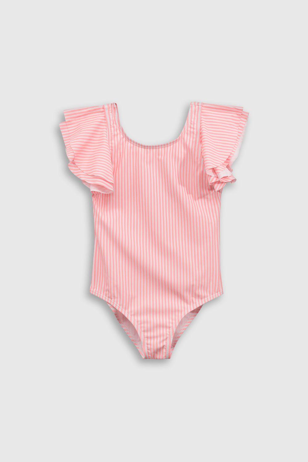 Traje de Baño Naranajo con Rayas-0