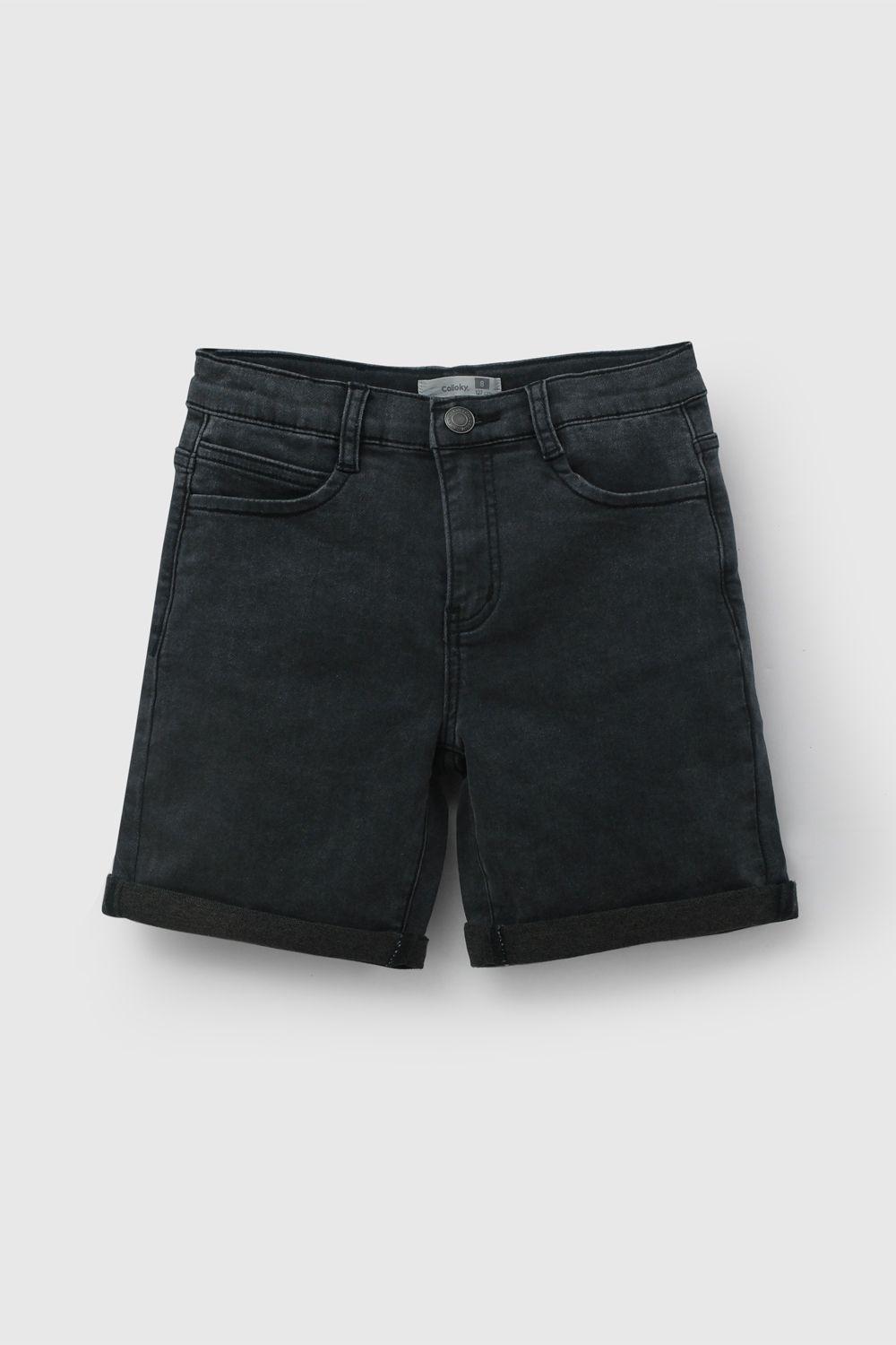 Bermuda Negra Elasticada De Niño BDPO0102V26-0