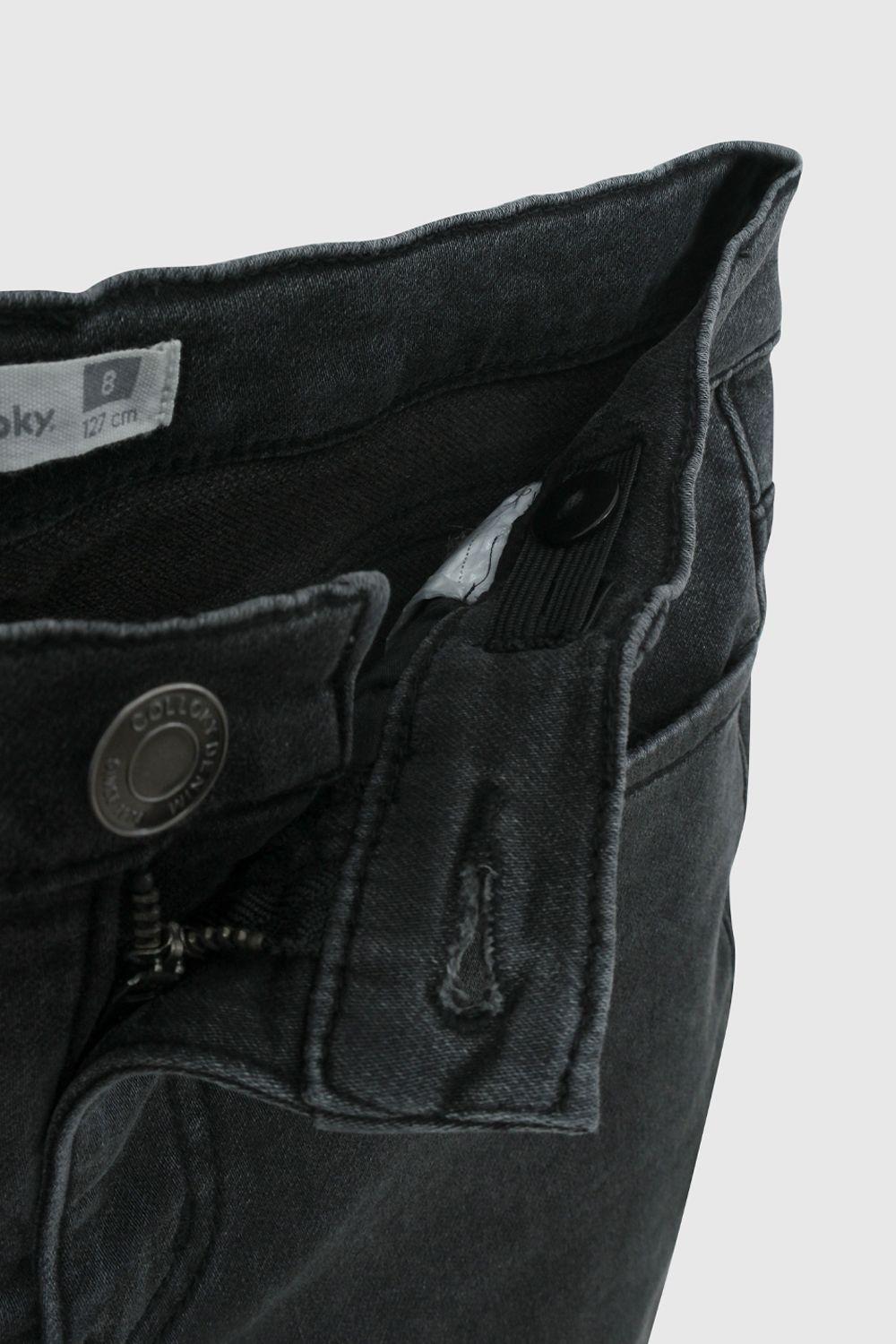 Bermuda Negra Elasticada De Niño BDPO0102V26-3