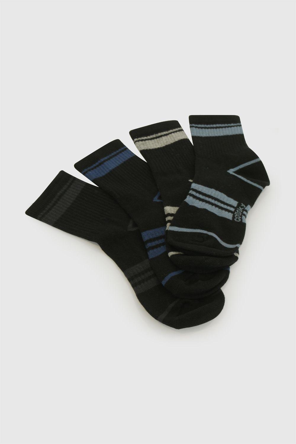 Pack 4 Calcetin 3/4 Punto Suave Y Resistente Negro Niño 3/4A a 9/12A Colloky-2