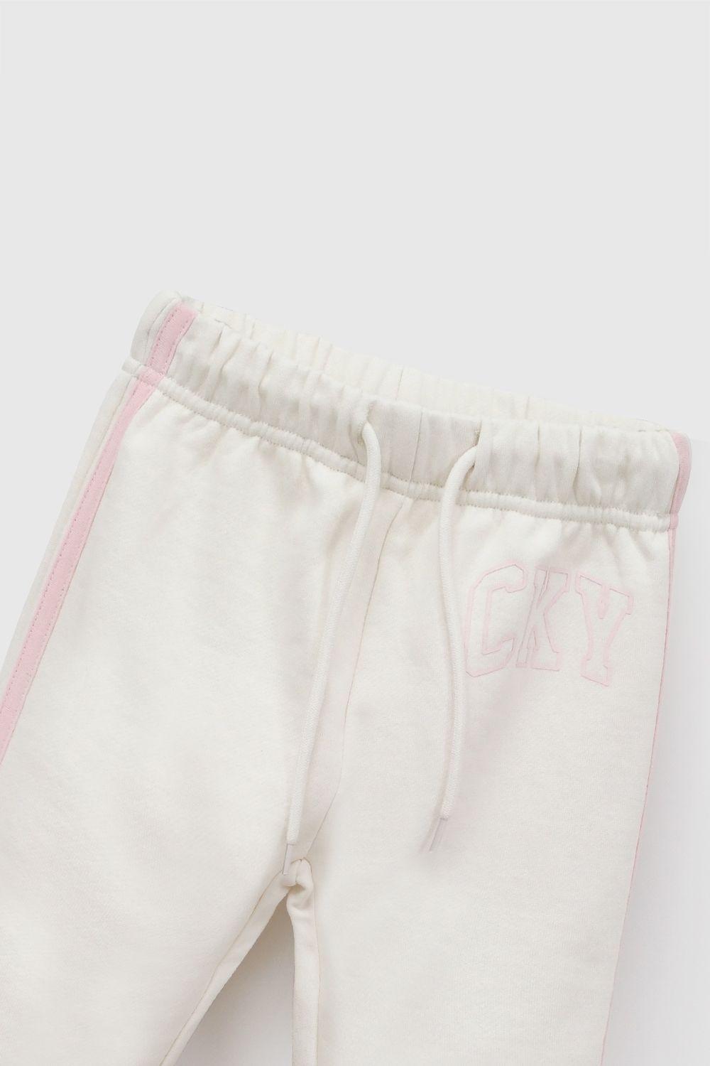 Pantalon Buzo CKY Crema Niña 6-9M a 4-5A Colloky-2