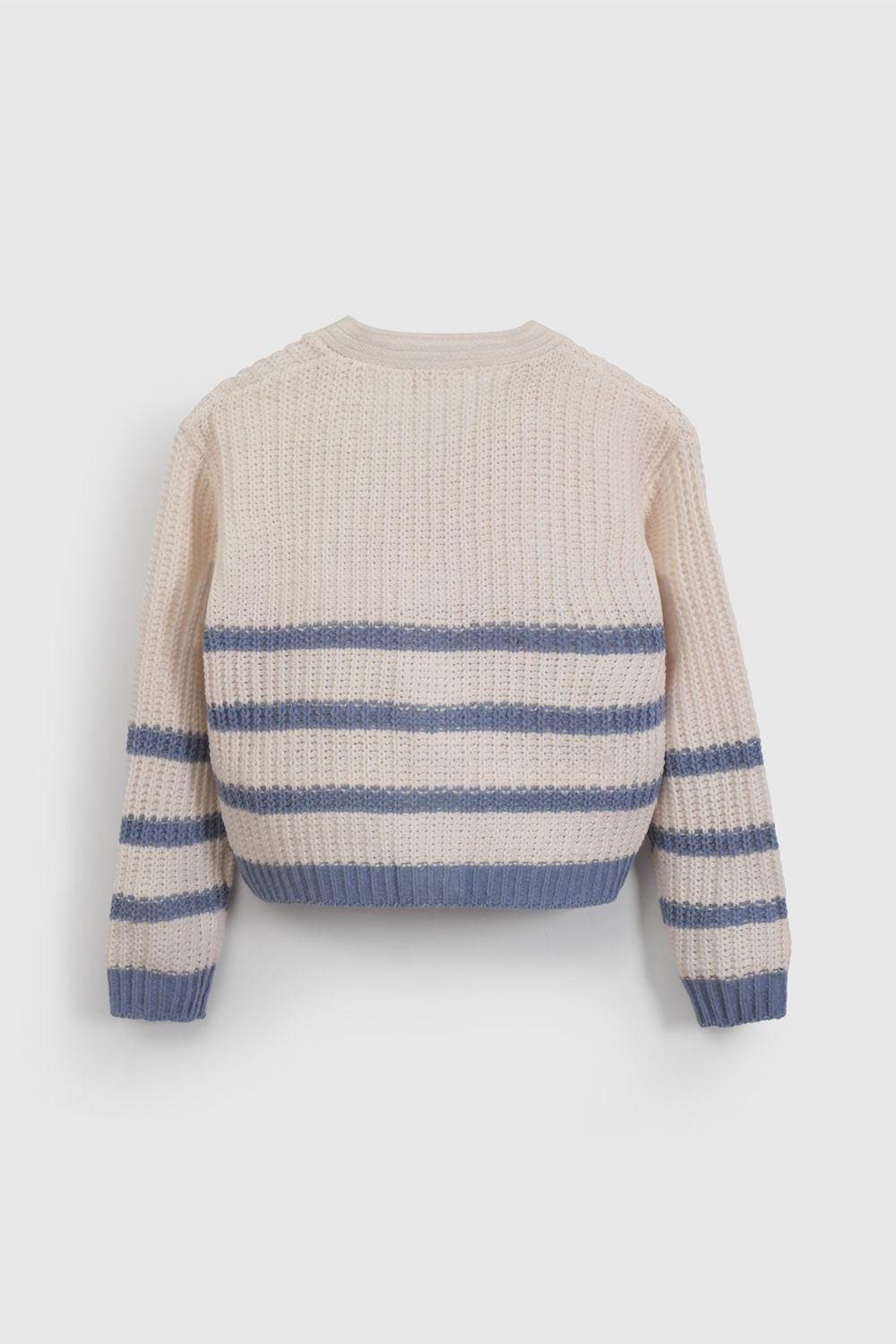 Chaleco Rayas Beige  De Niña CHLA0275V26-1