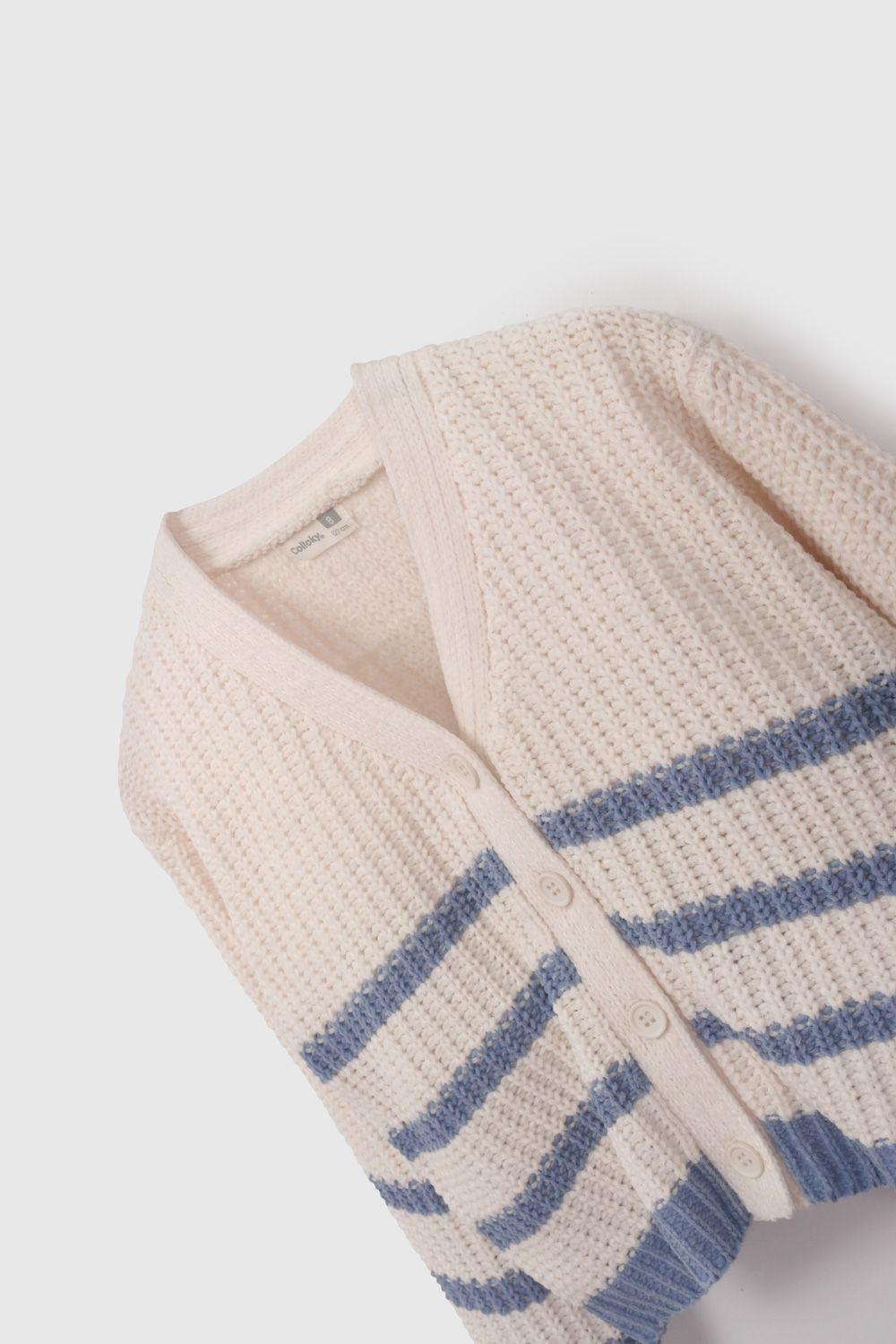 Chaleco Rayas Beige  De Niña CHLA0275V26-3