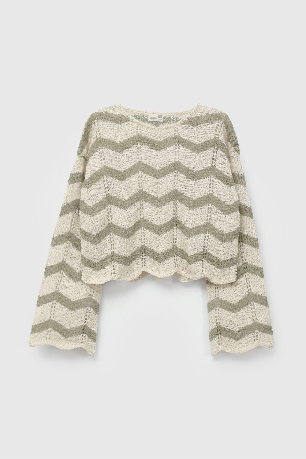 Sweater Rayas Verde De Niña SWLA0492V26-0