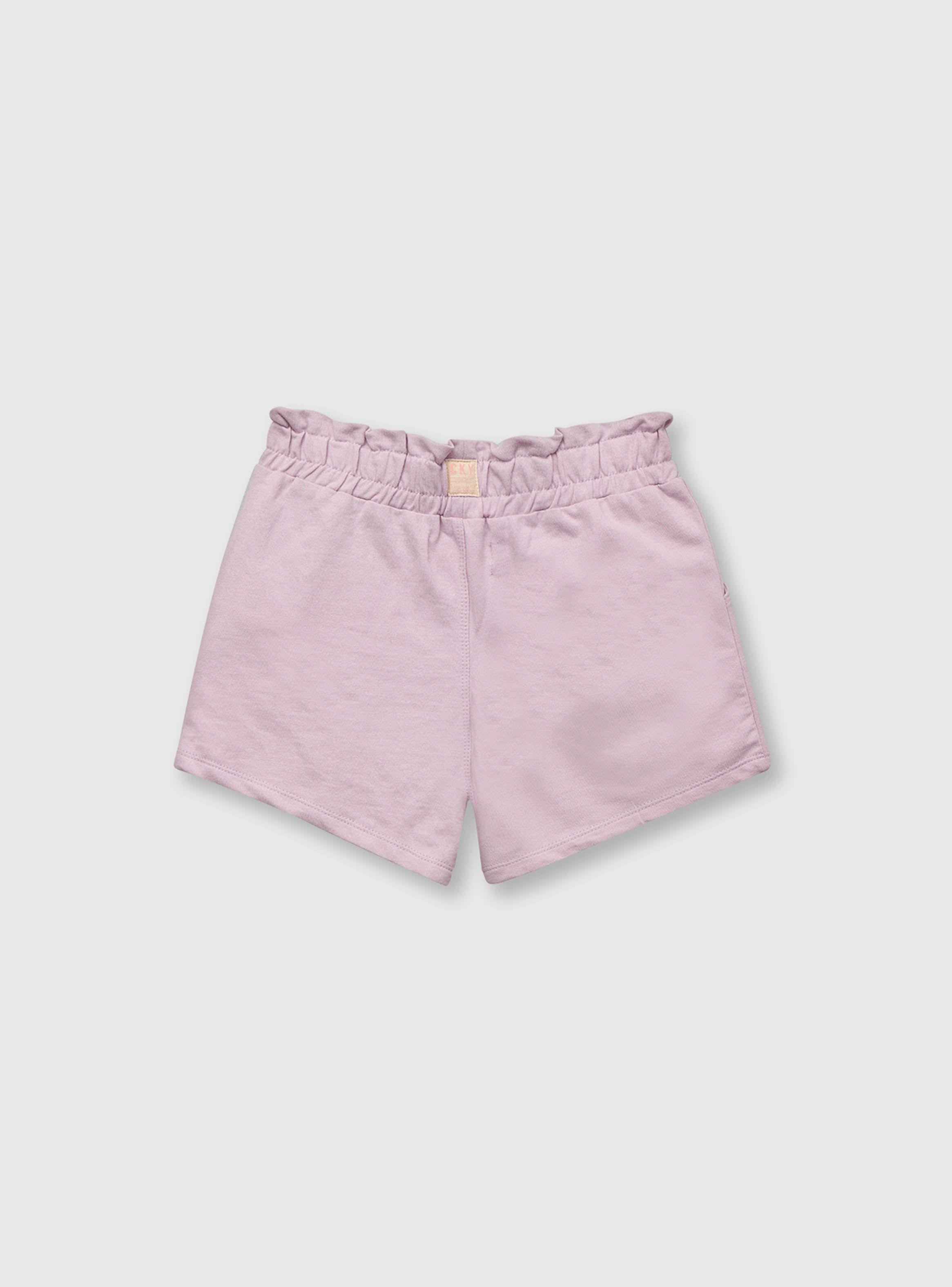 Short De Niña Recogido De Punto Lila (2 A 12 Años) Colloky-1