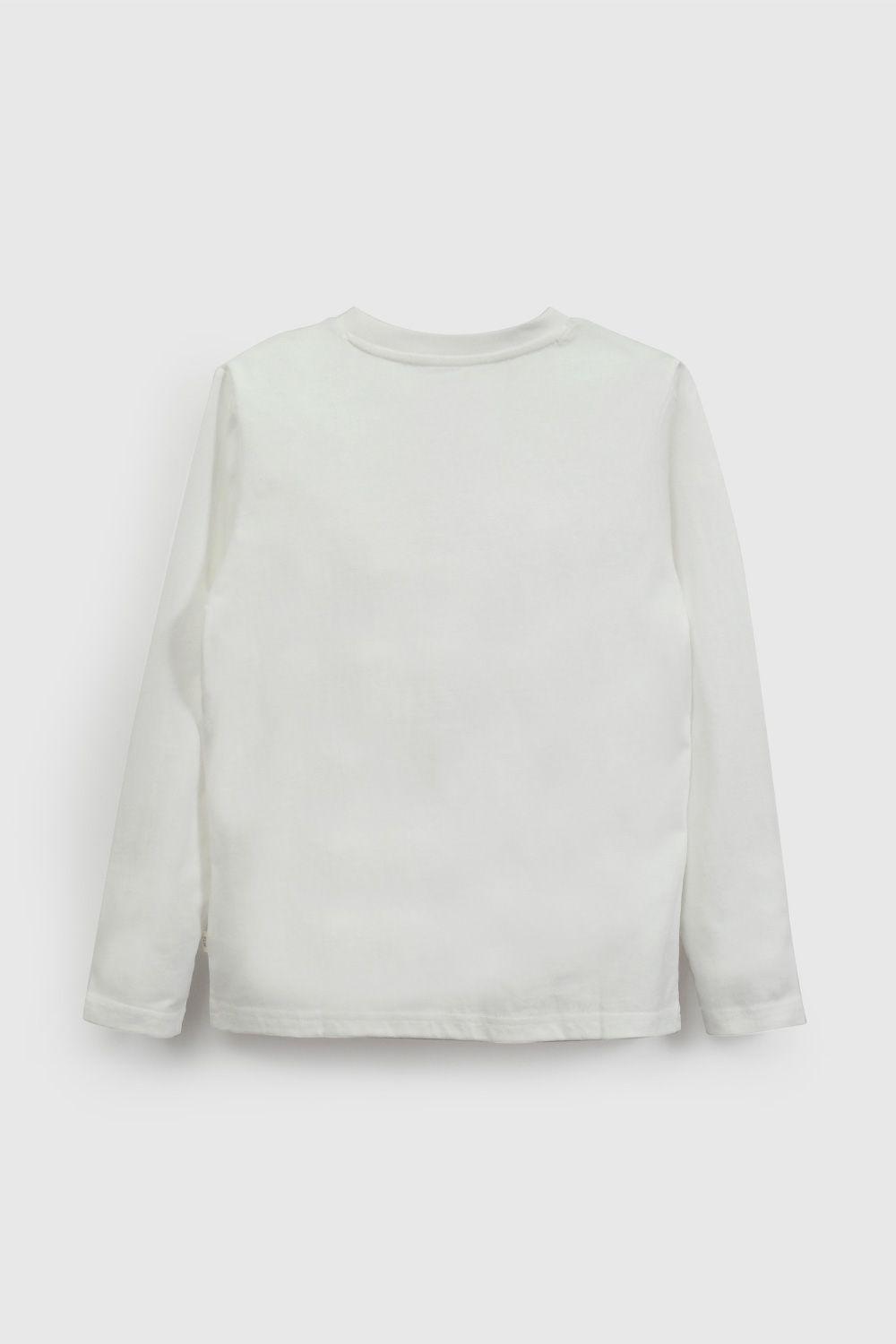 Polera Blanca Estampada De Niño POJE0909V26-1