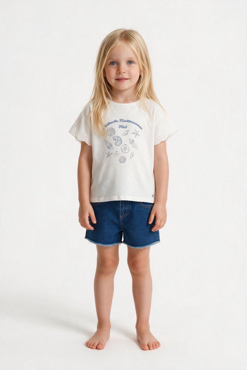 Short Jeans Celeste Niña 3-4A a 12-13A Colloky-2