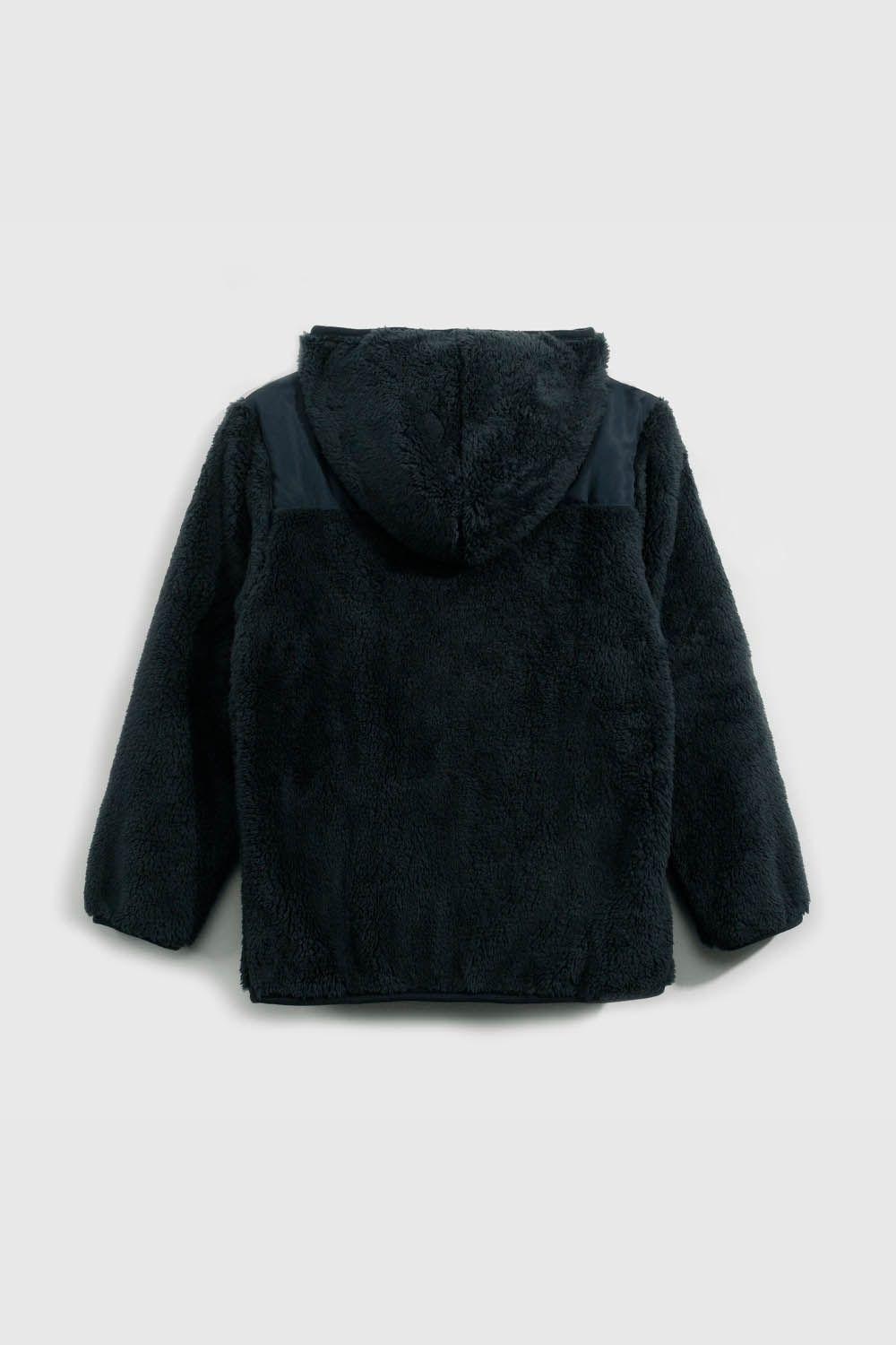 Polerón Escolar Azul de chiporro con cierre y bolsillos-1