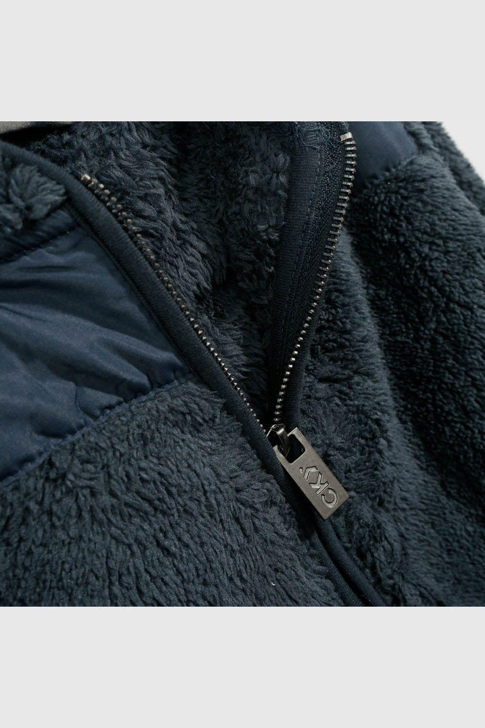 Polerón Escolar Azul de chiporro con cierre y bolsillos-2