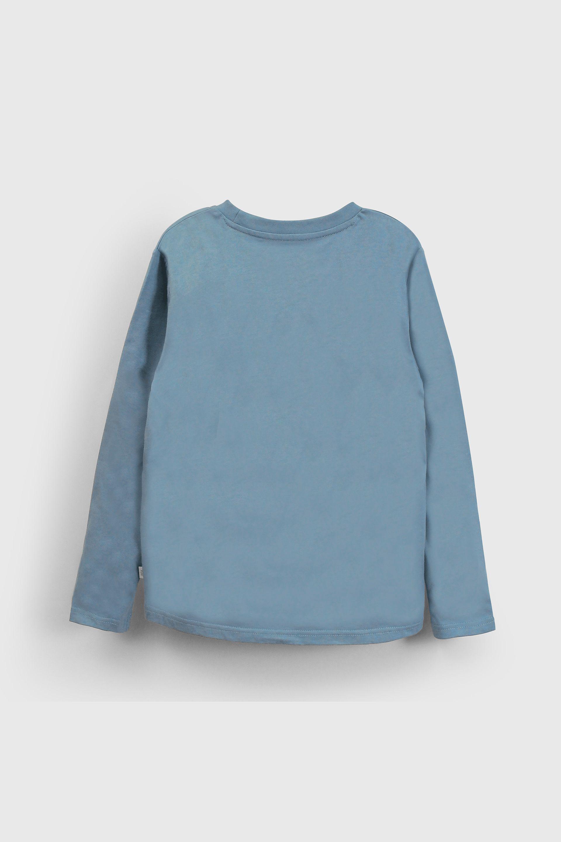 Polera Celeste Estampada-1