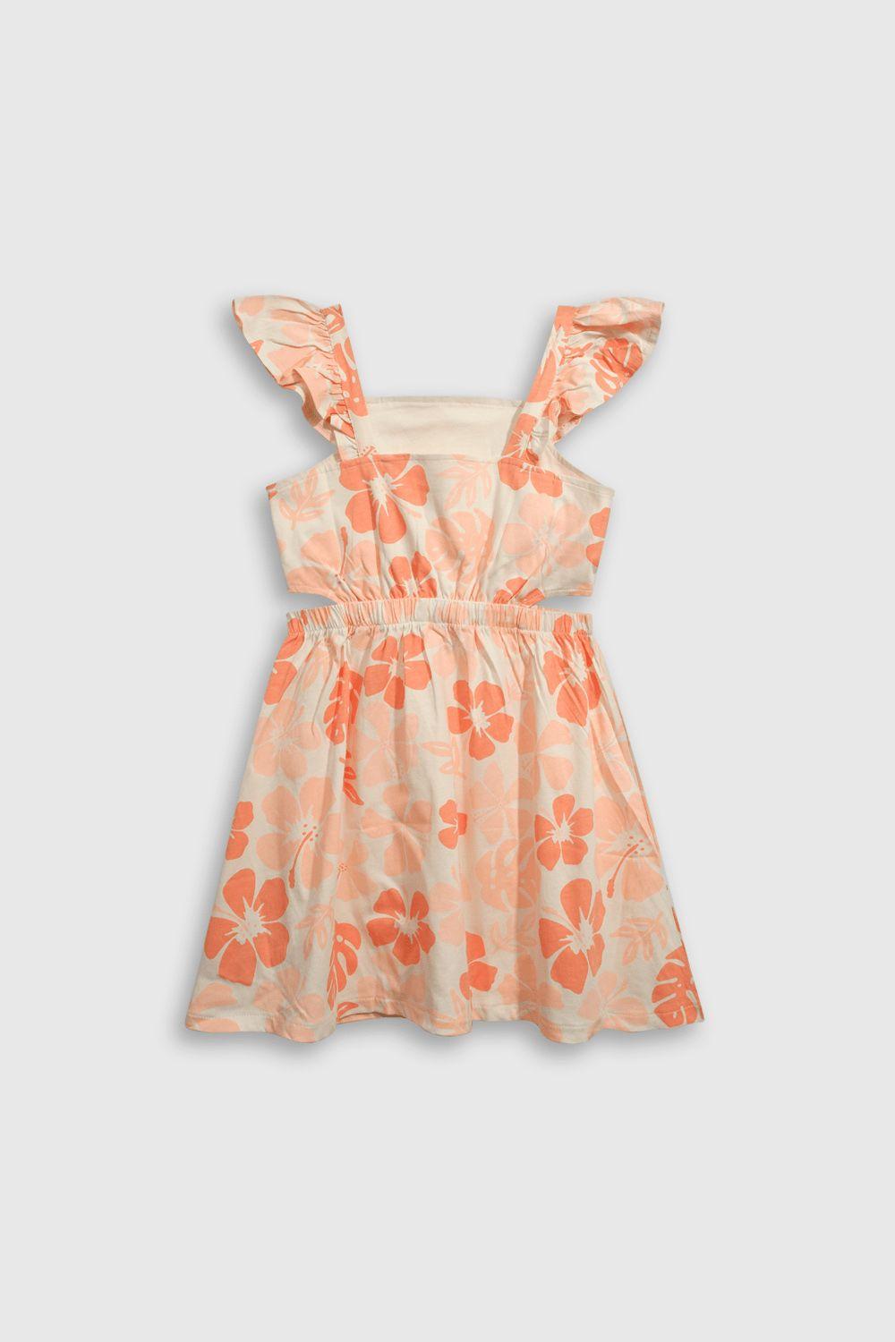 Vestido Algodón Colección Vuelo Naranja-1
