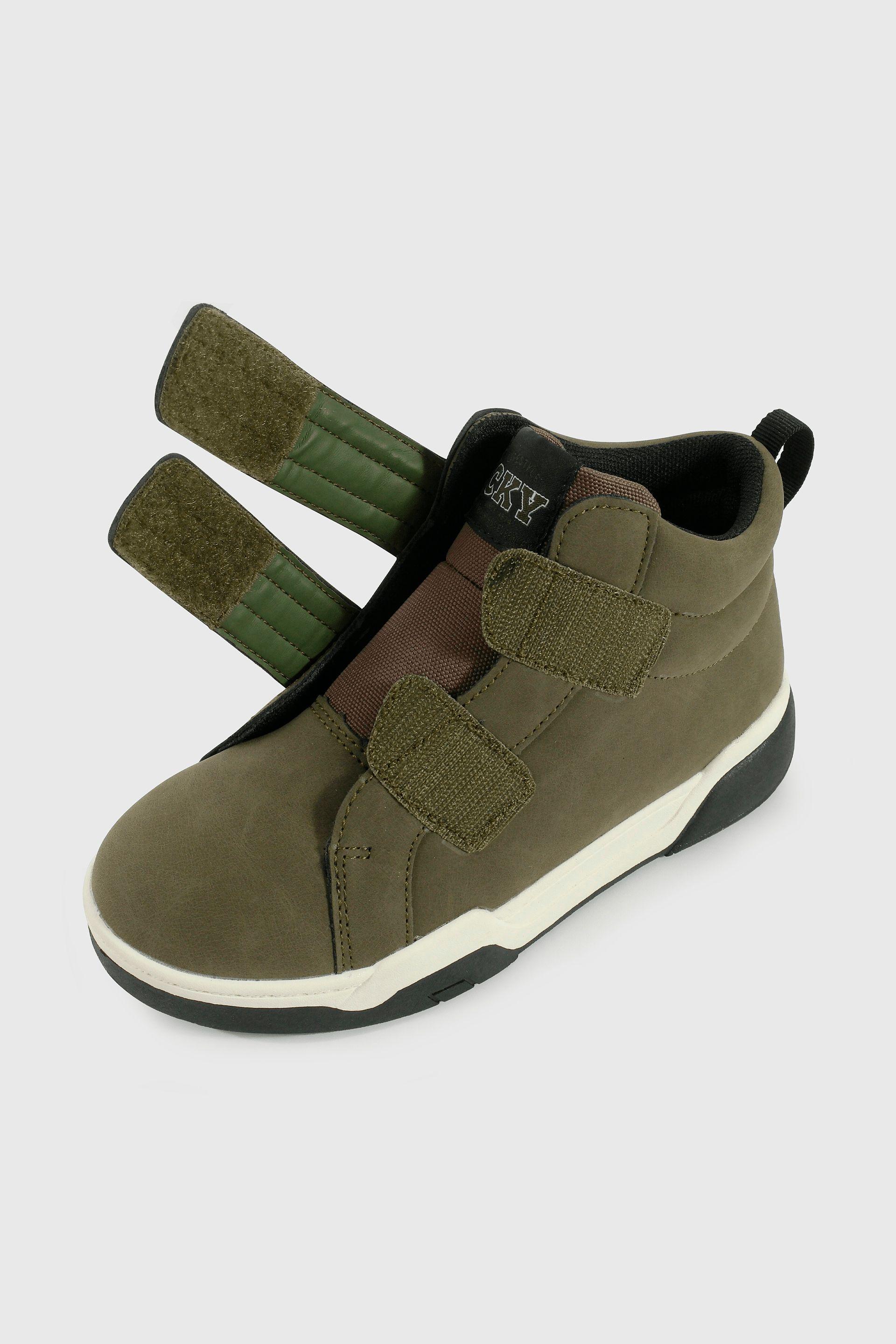 Botín de Niño Beige con Cordón Caña Media-5